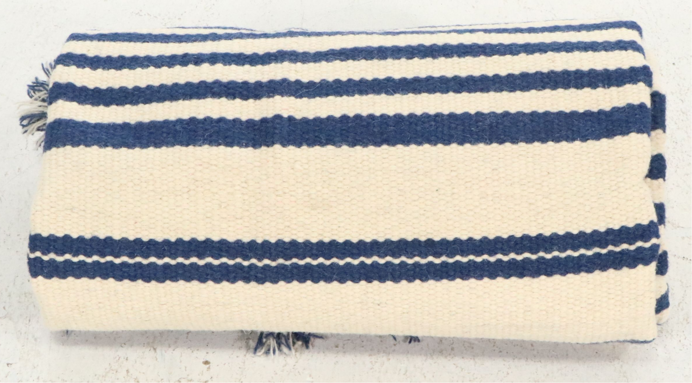 5' x 8' Handmade Contemporary Ticking Stripe Cotton Area Rug
