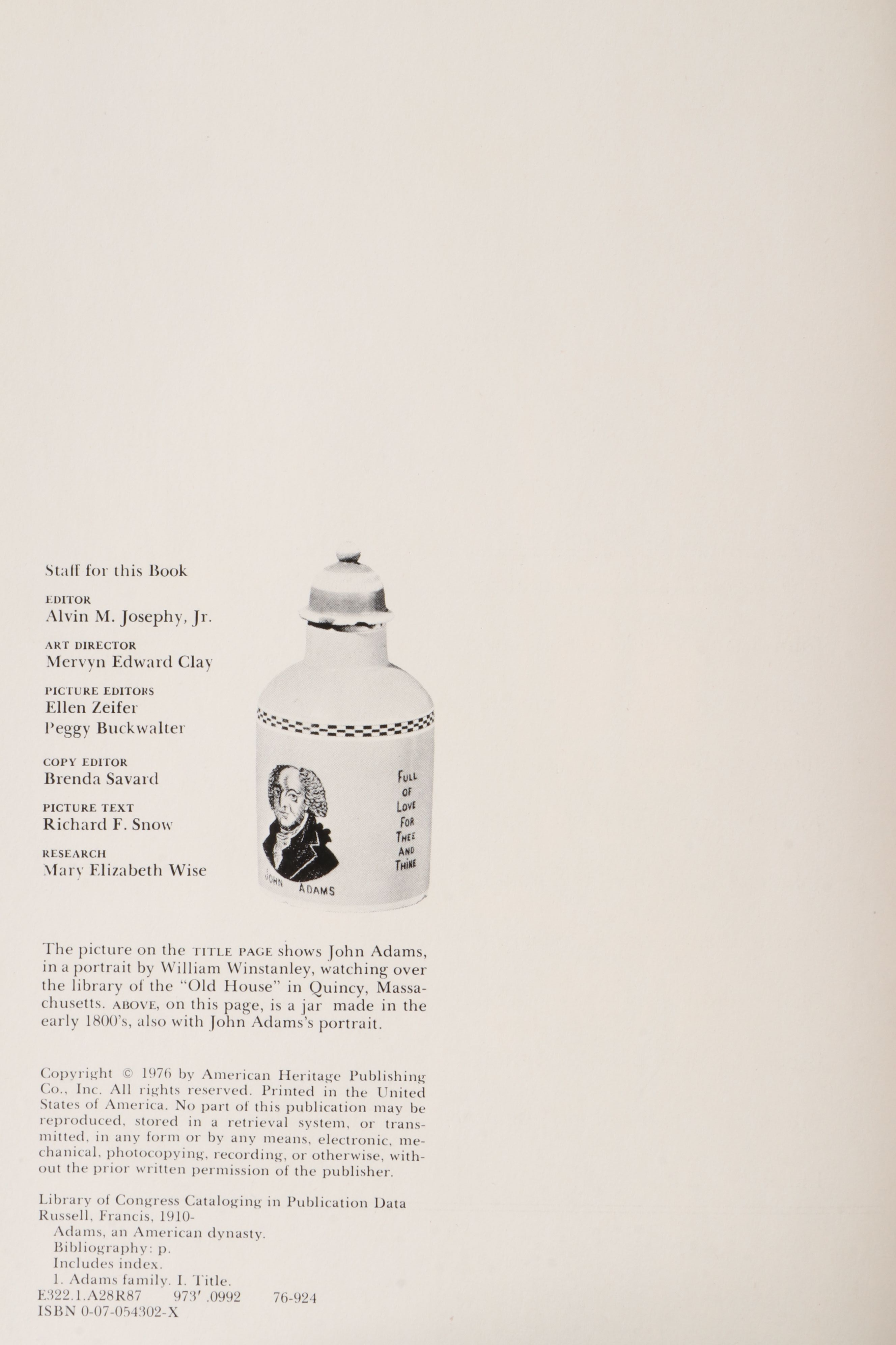 American Heritage "Adams and Jefferson" Two-Volume Box Set, 1976