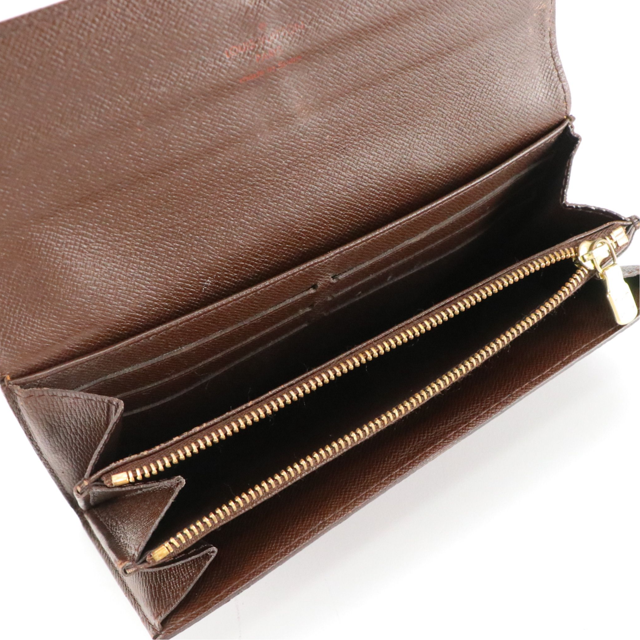 Louis Vuitton Sarah Wallet Damier Ebene Canvas and Leather