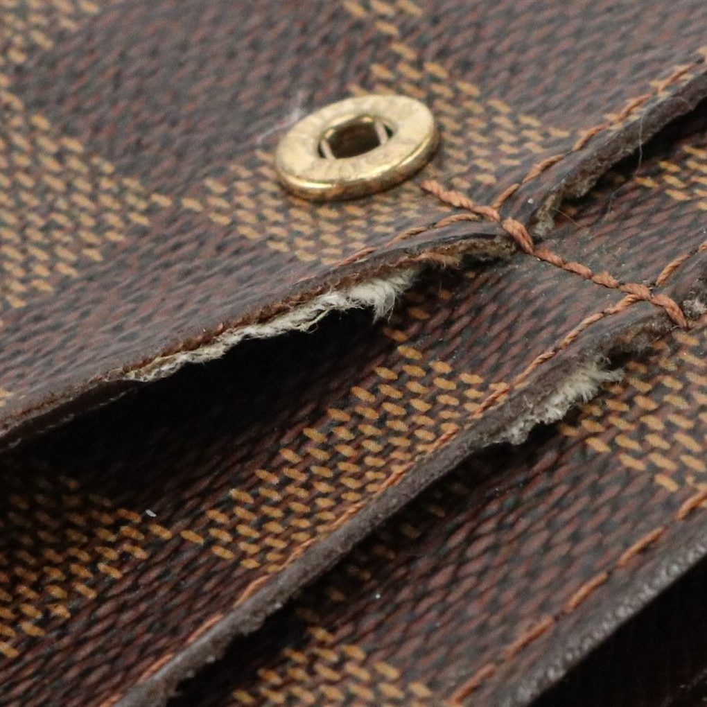 Louis Vuitton Sarah Wallet Damier Ebene Canvas and Leather