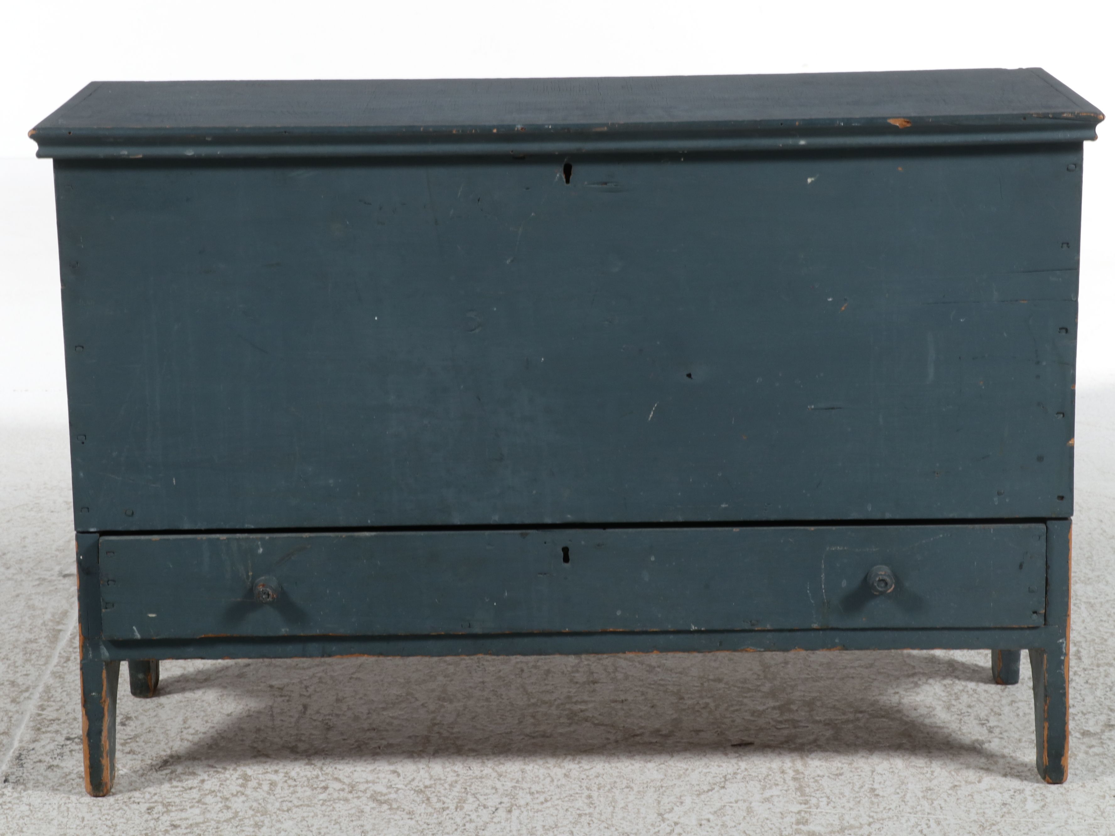 American Primitive Painted Wood Mule Chest, 19th Century