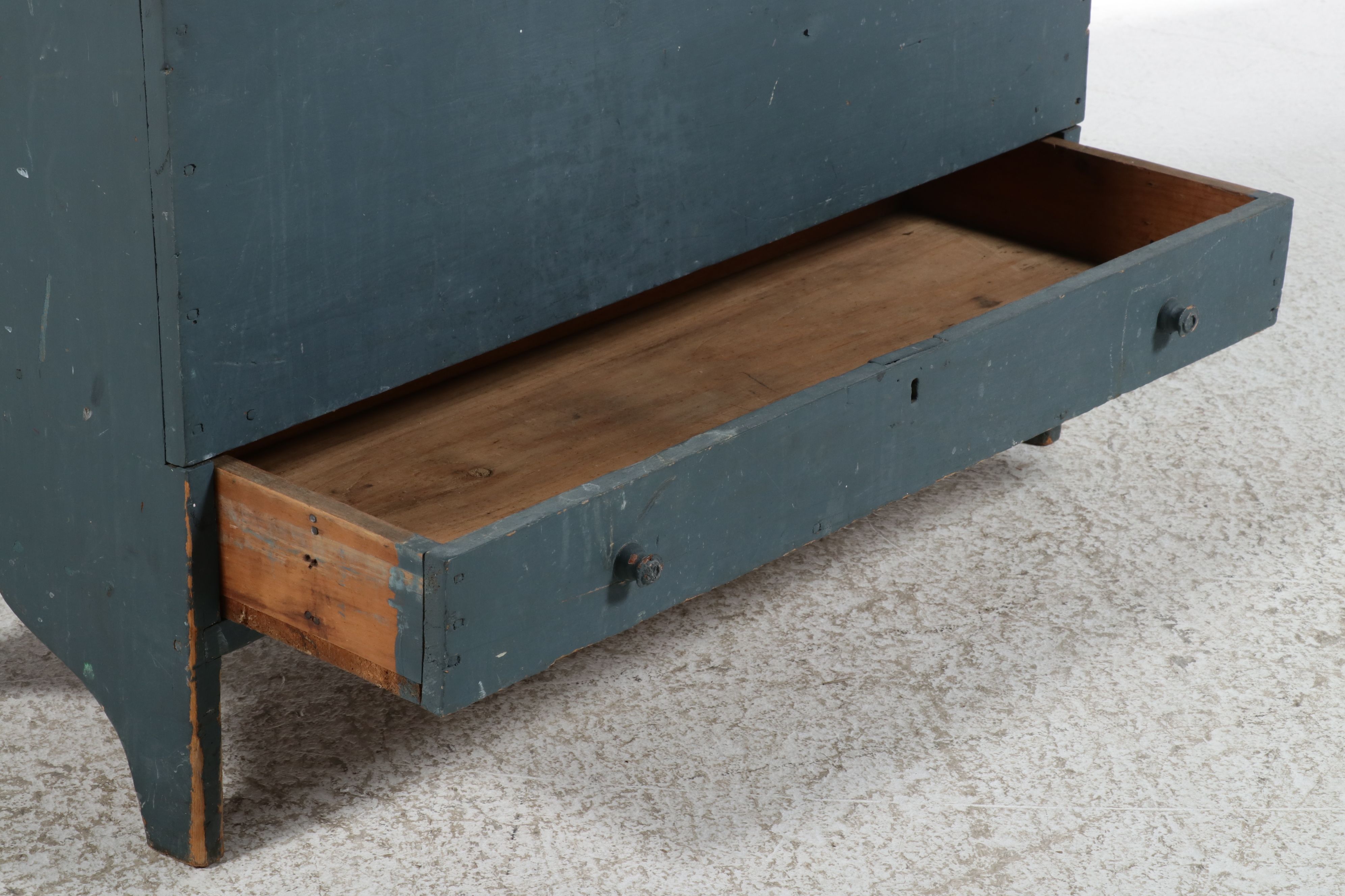 American Primitive Painted Wood Mule Chest, 19th Century