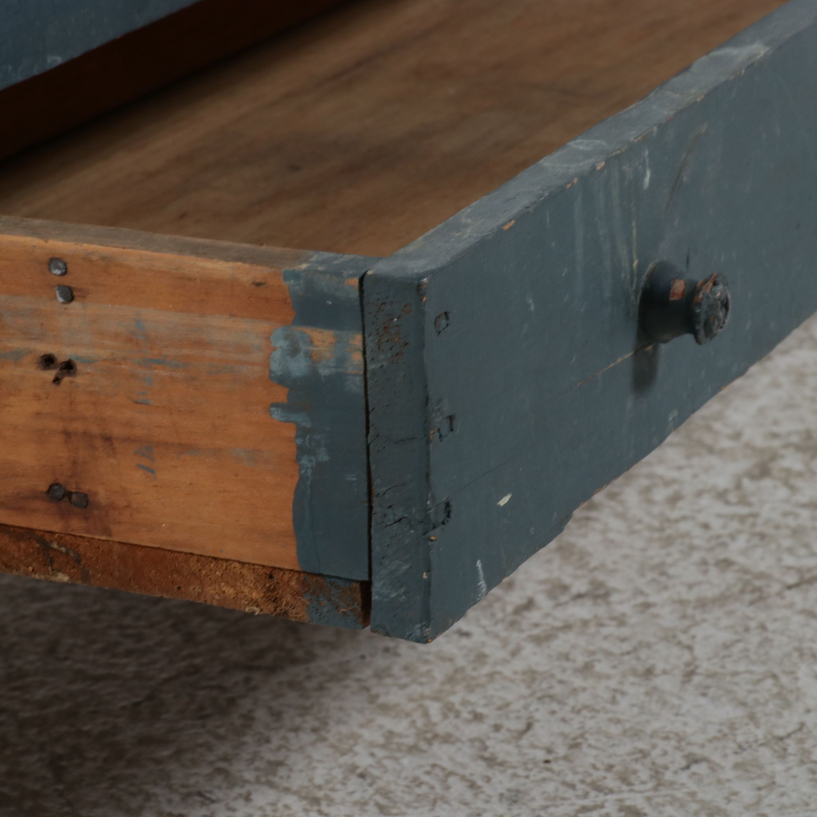 American Primitive Painted Wood Mule Chest, 19th Century