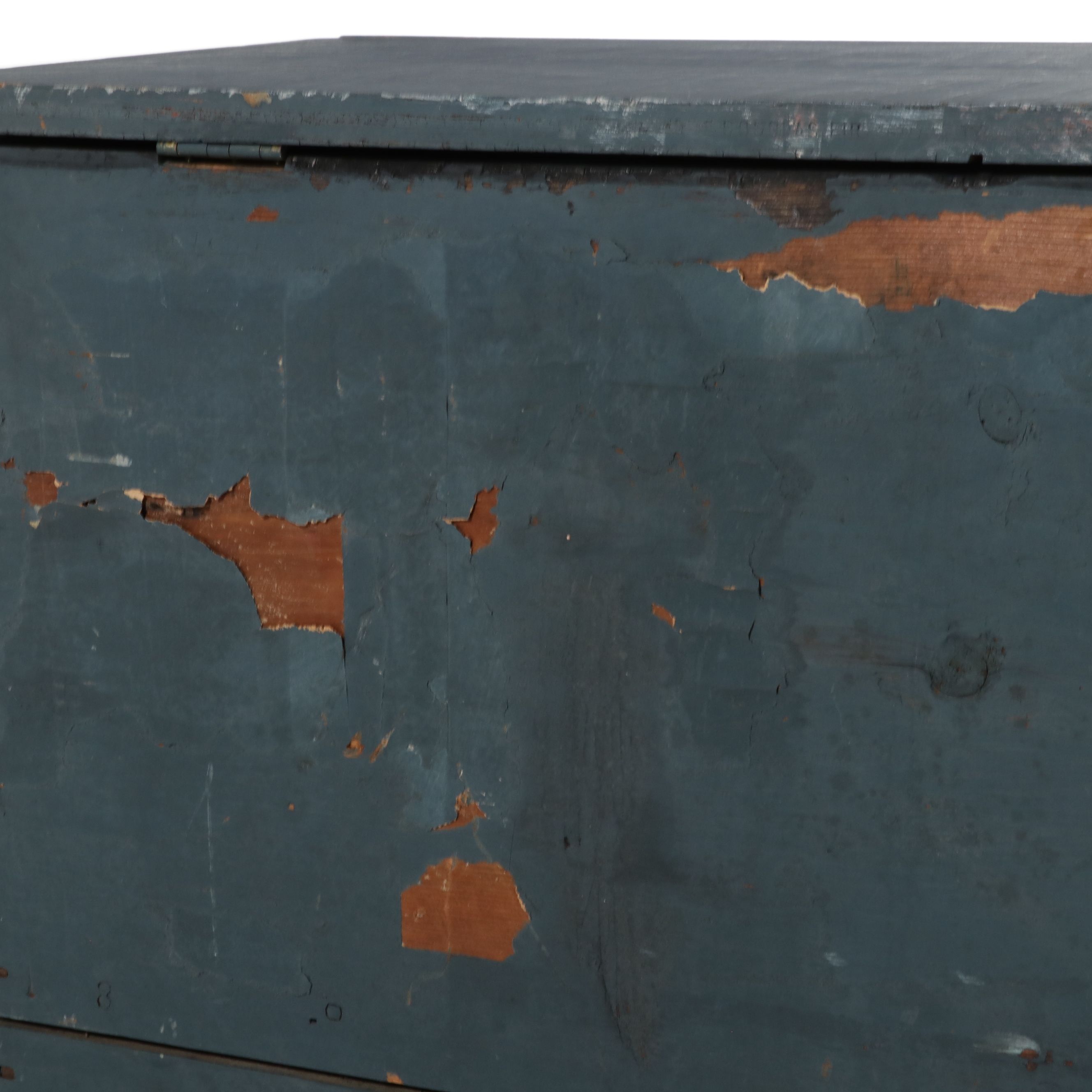American Primitive Painted Wood Mule Chest, 19th Century