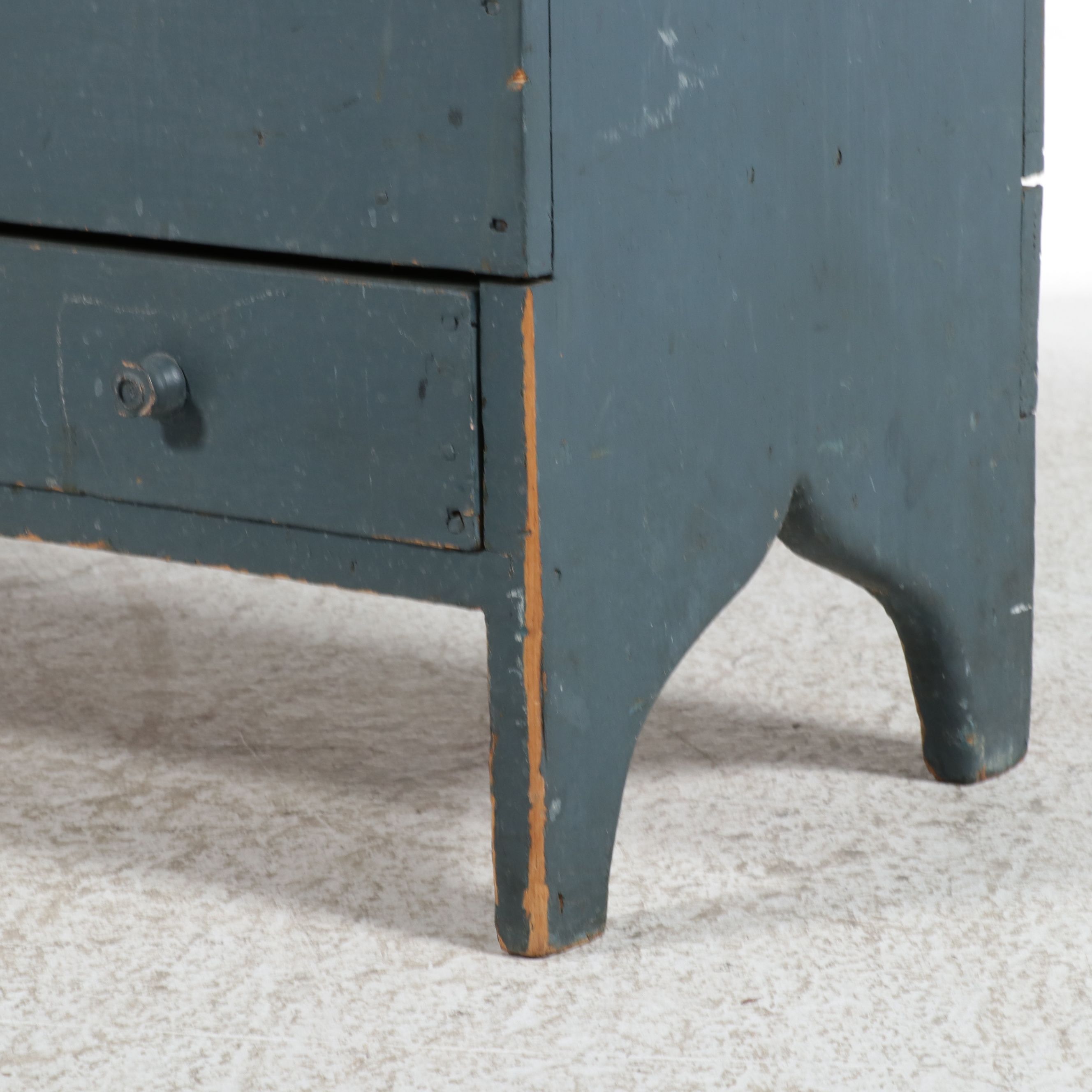 American Primitive Painted Wood Mule Chest, 19th Century