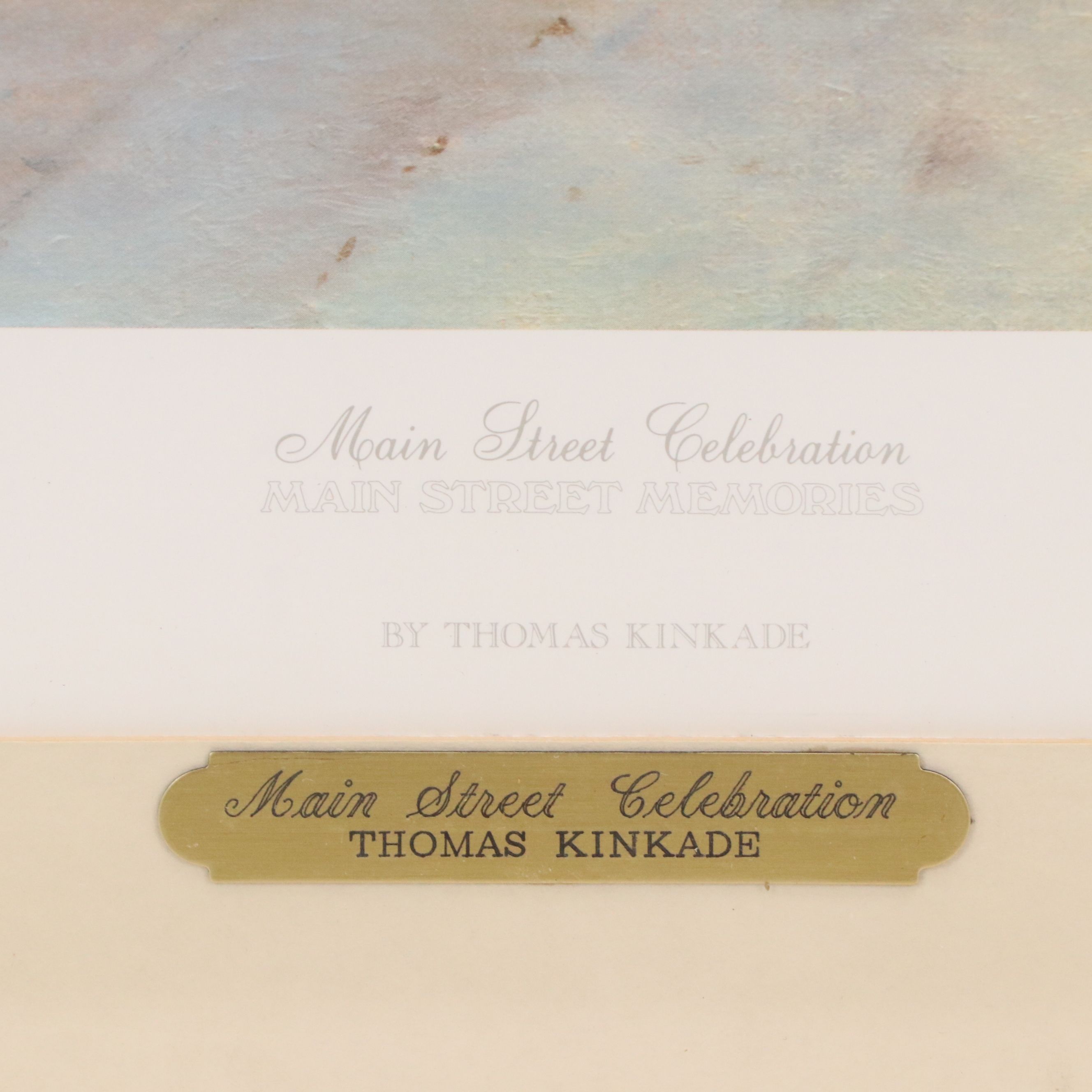 Thomas Kinkade Offset Lithograph "Main Street Celebration," 1988