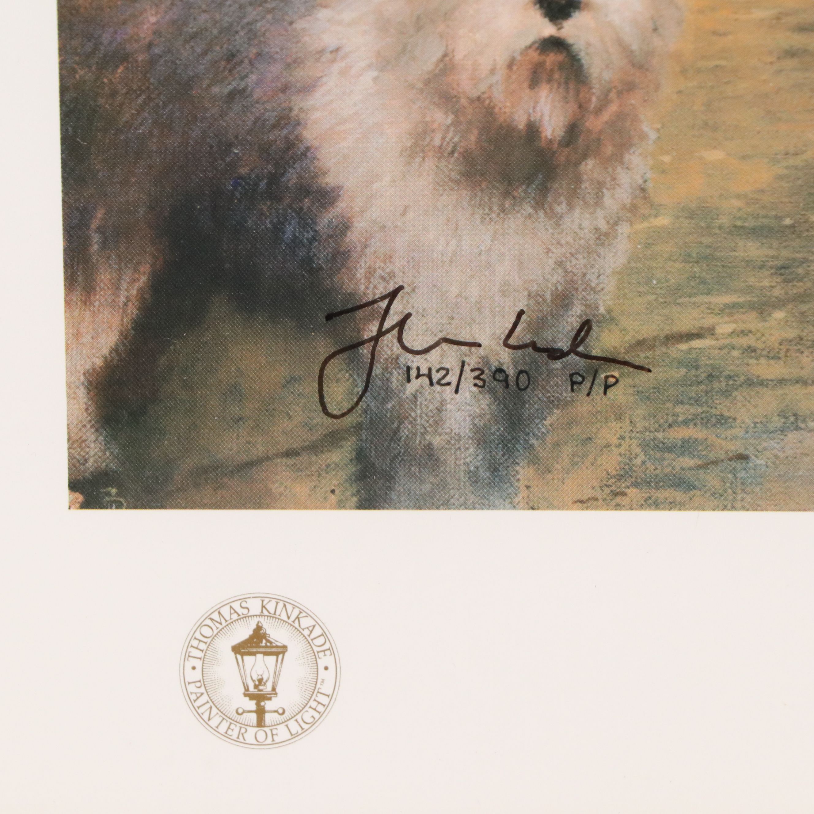 Thomas Kinkade Offset Lithograph "Main Street Celebration," 1988