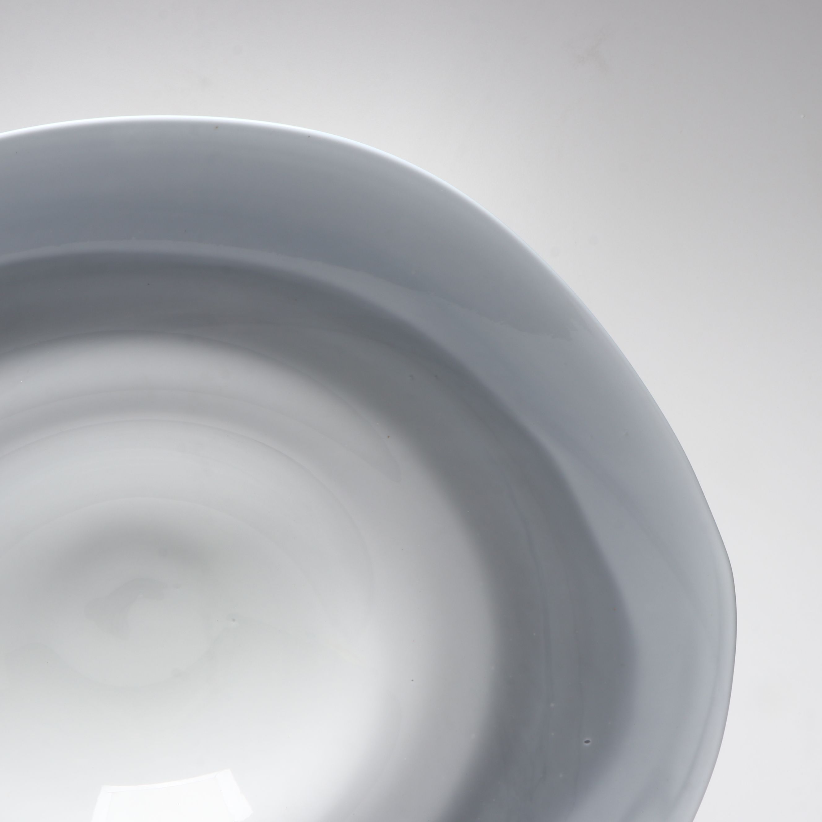 Organic Monochrome Blown Glass Centerpiece Bowl