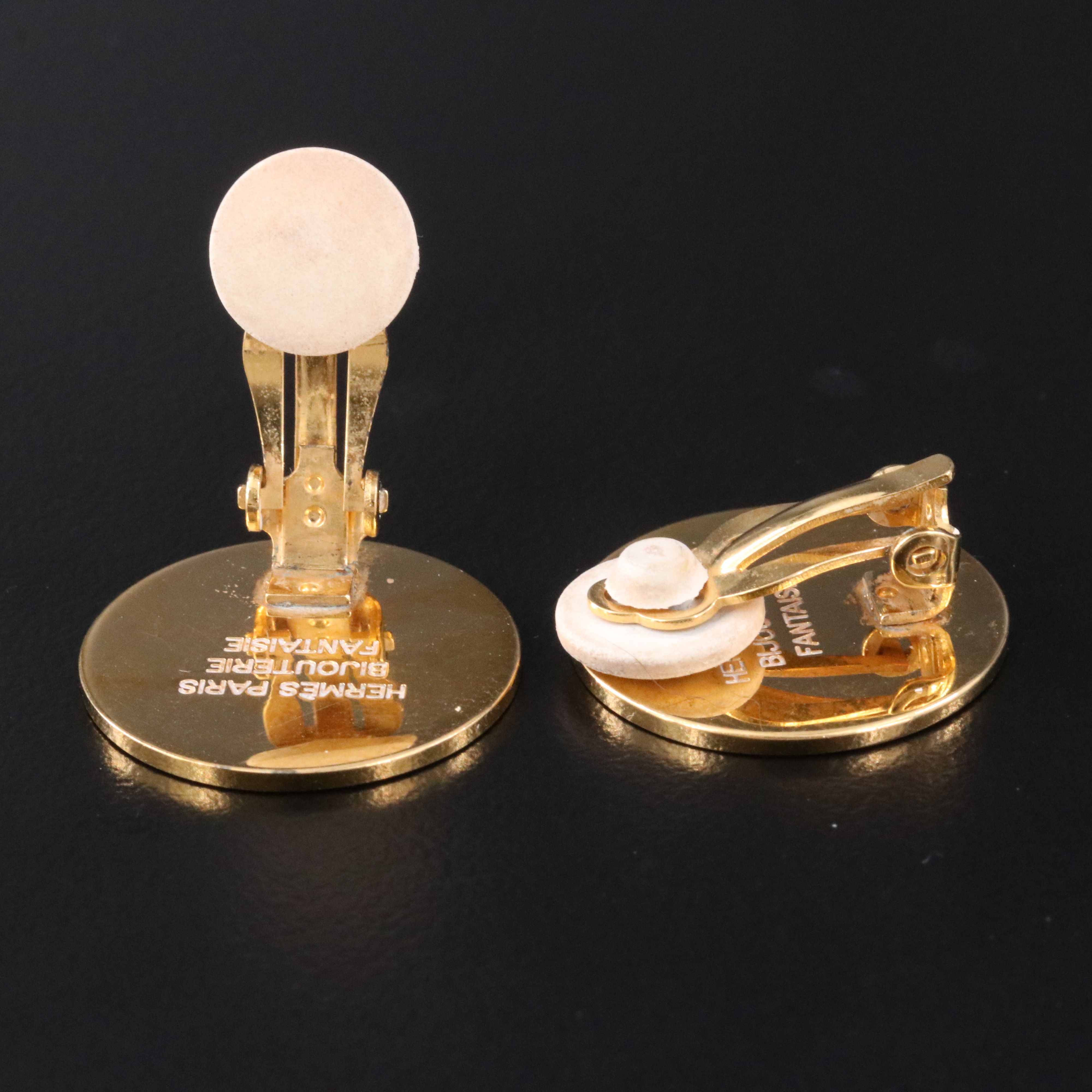 Hermès Clou de Selle Clip Earrings