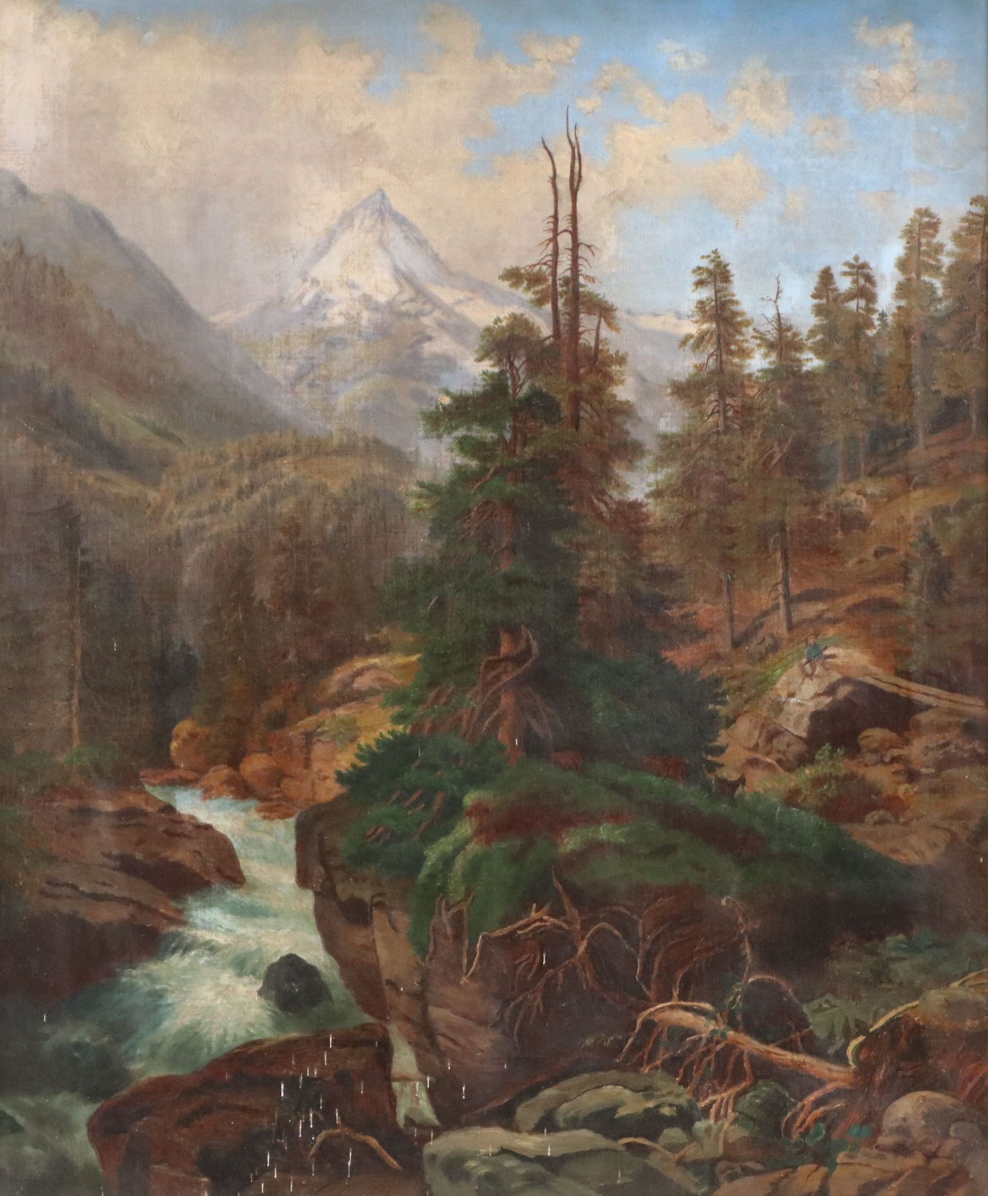 Oil Painting of Mount of the Holy Cross Landscape; Late 19th to Early 20th C.