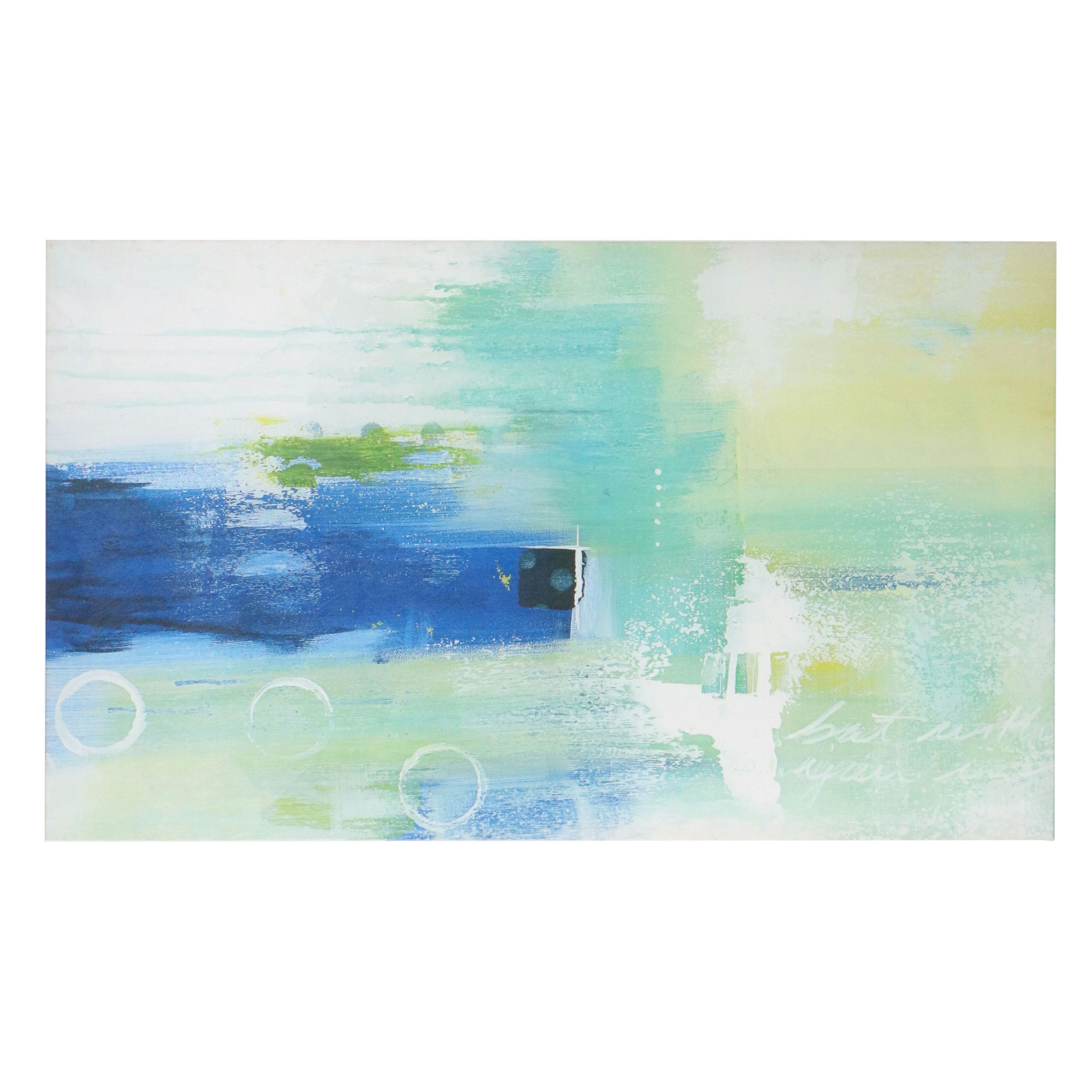 Large-Scale Abstract Giclée After Julie Hawkins "Swept Off My Feet II," 21st C.
