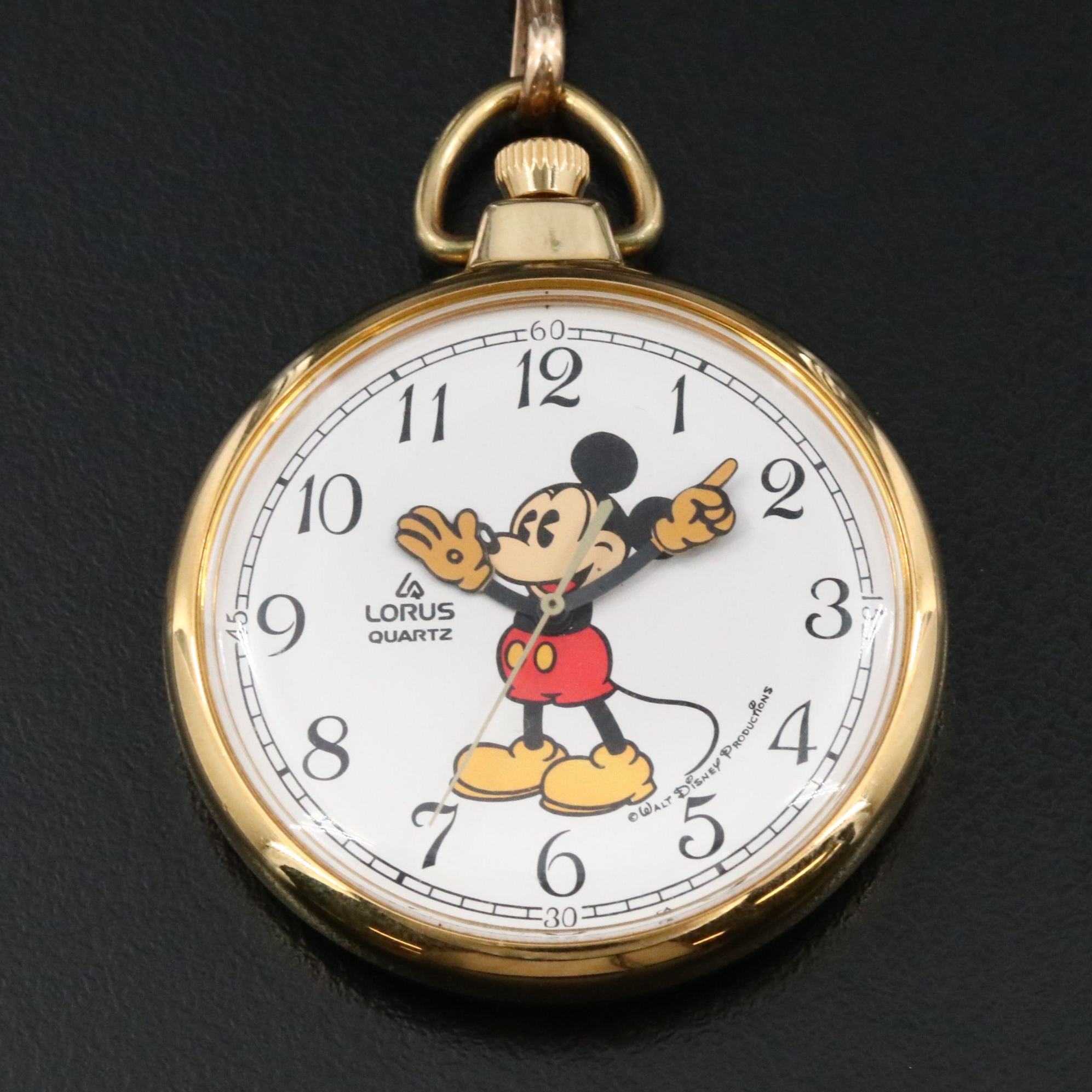Lorus Mickey Mouse Pocket Watch with 14K Fob # Y131-0010