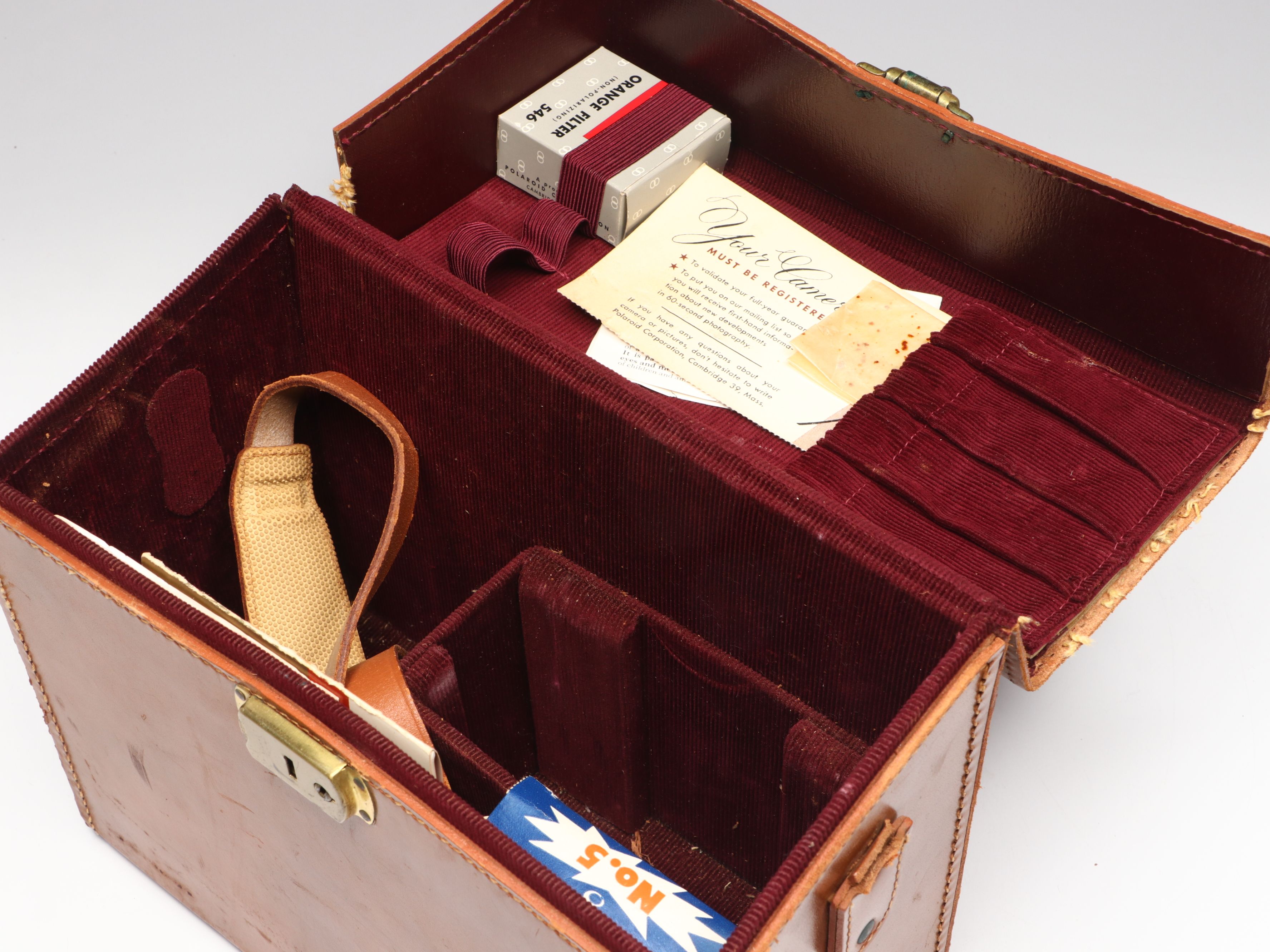 Polaroid Land Camera 150 in Case with More Folding Cameras, Mid to Late 20th C.