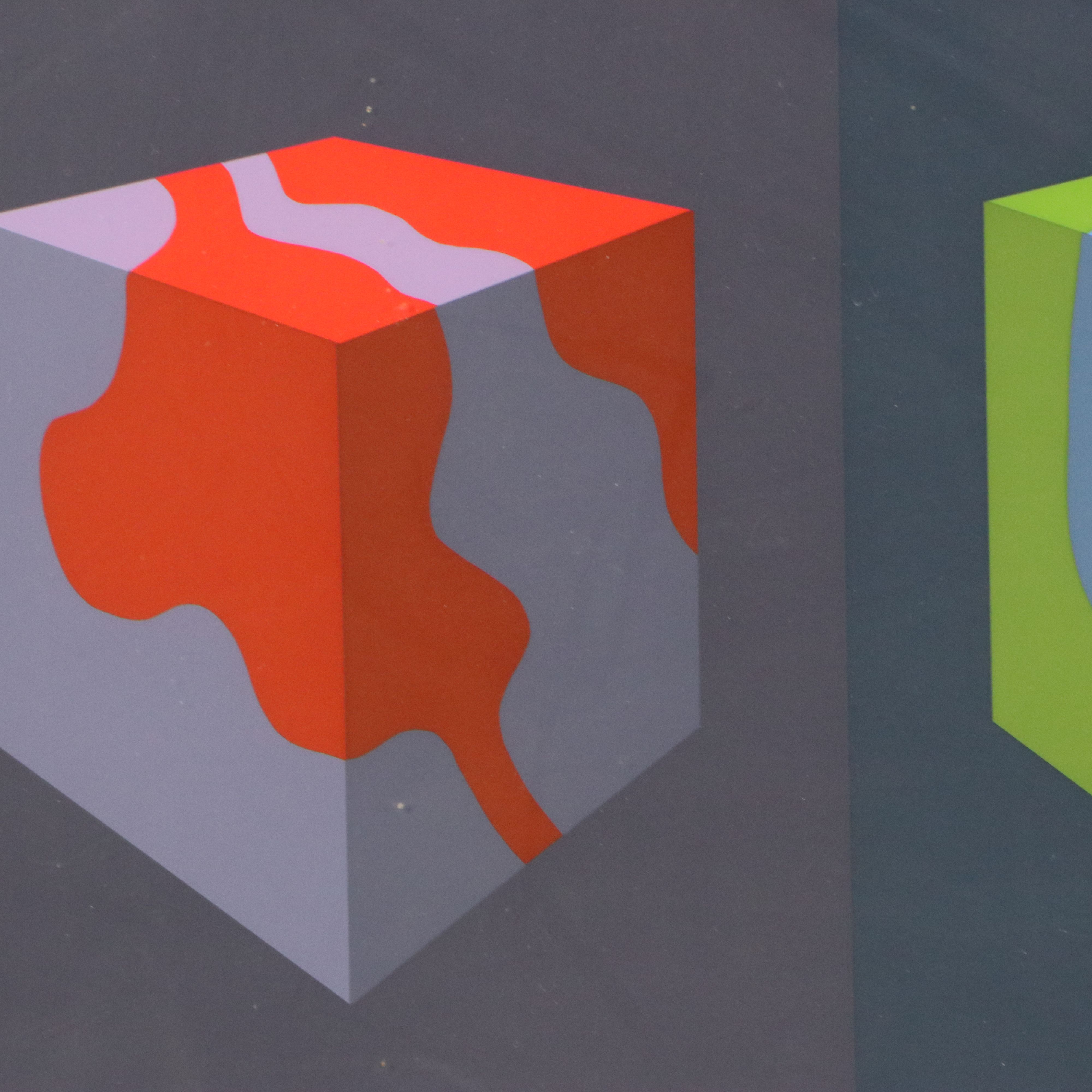 Marko Spalatin Serigraph "Six Cubes" with Signed Art Book, 1970