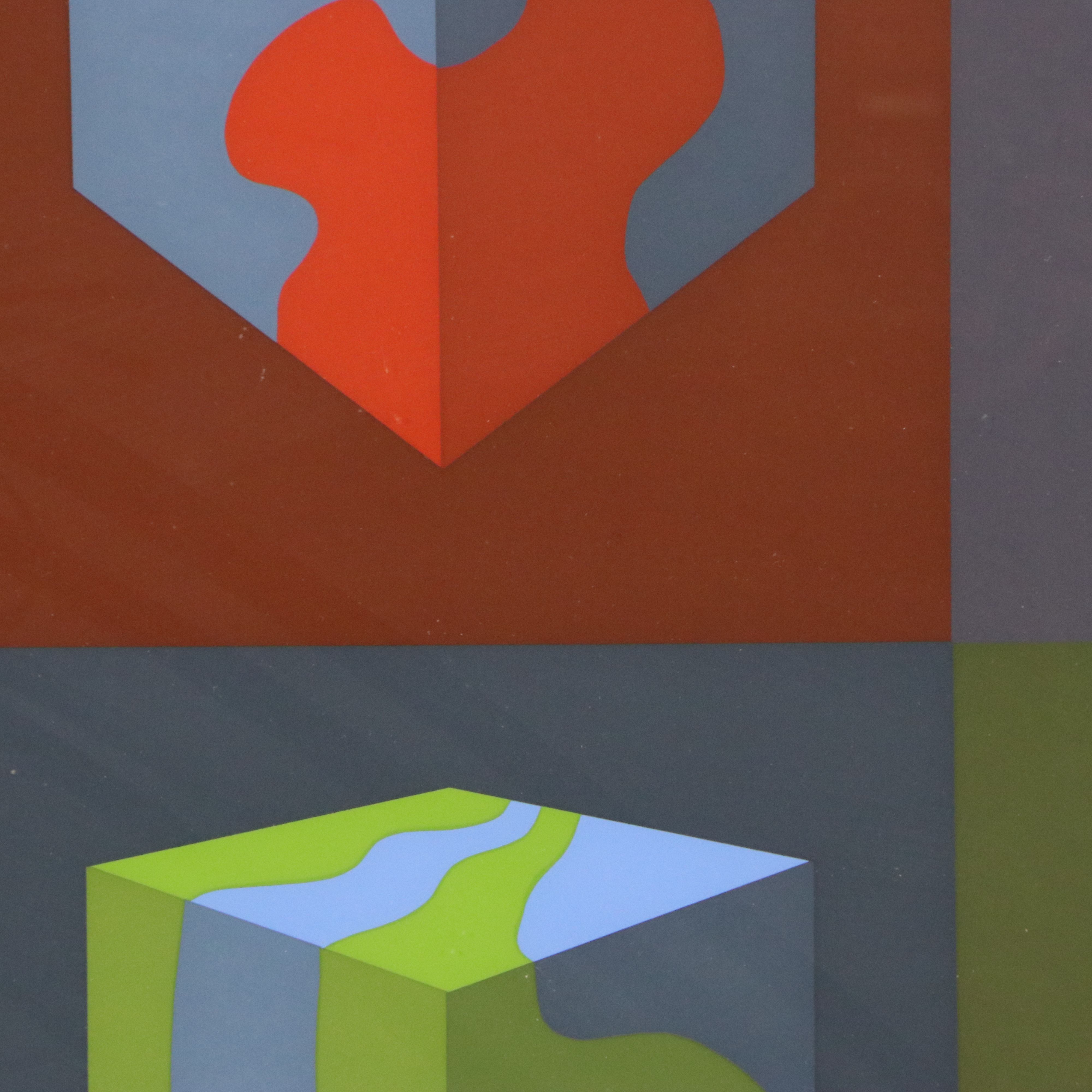 Marko Spalatin Serigraph "Six Cubes" with Signed Art Book, 1970