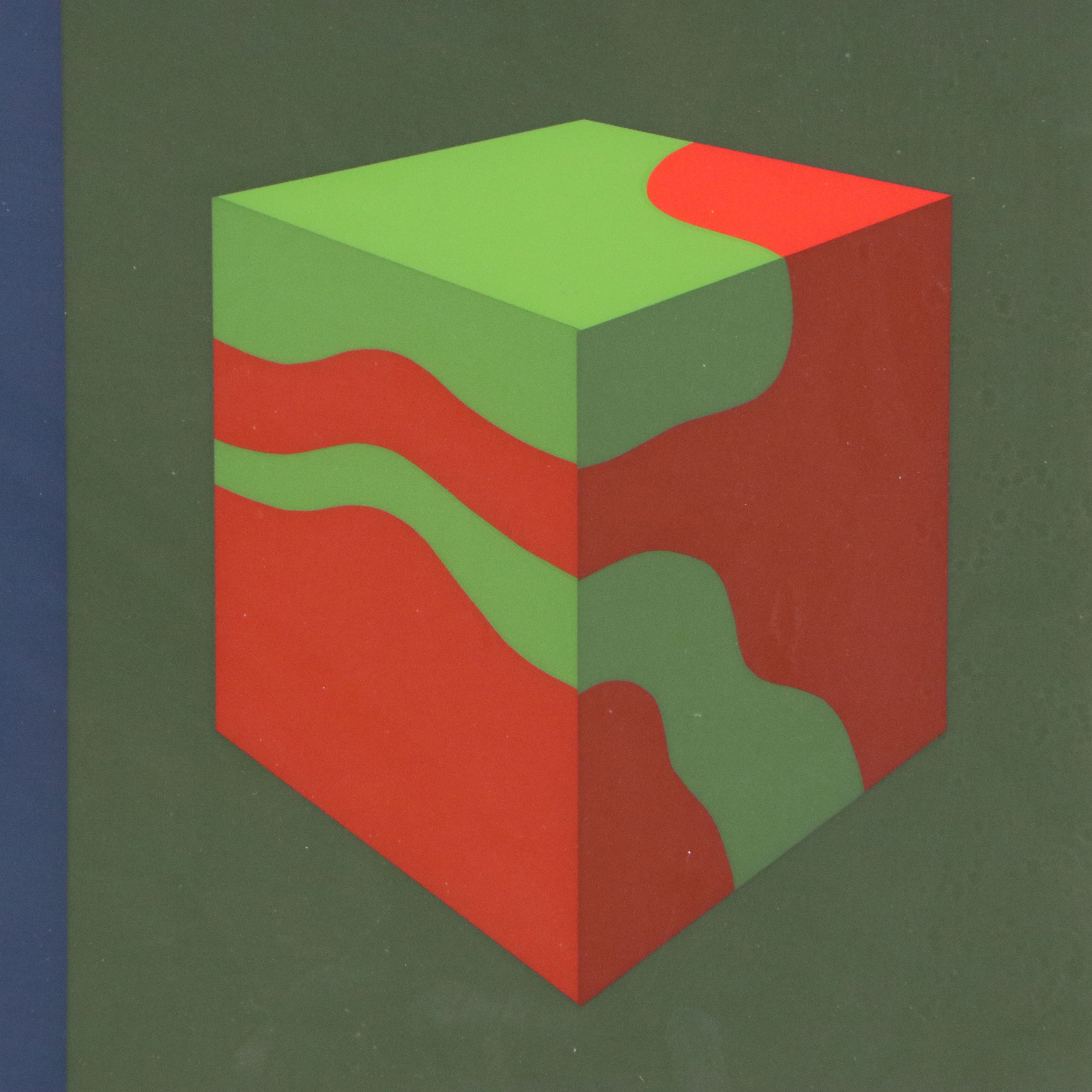 Marko Spalatin Serigraph "Six Cubes" with Signed Art Book, 1970