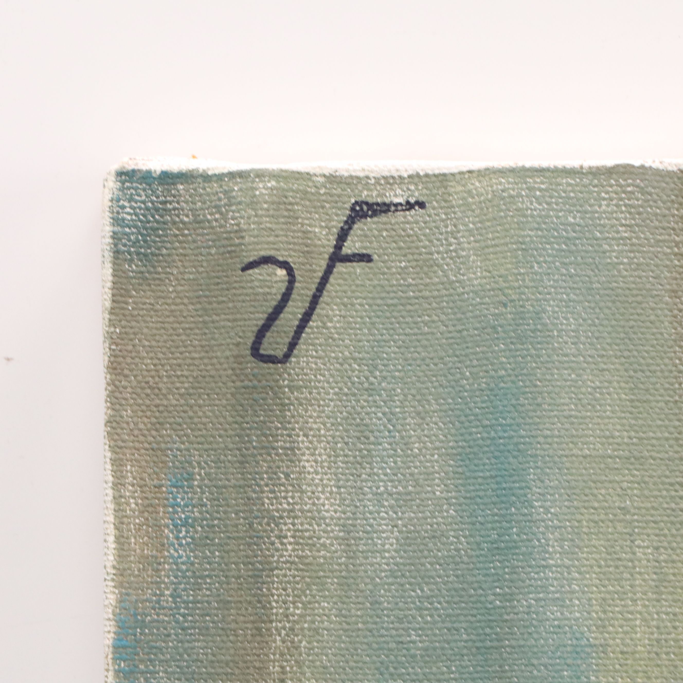 Vivian Fishbone Acrylic Painting of Man with Skull, Late 20th/21st Century