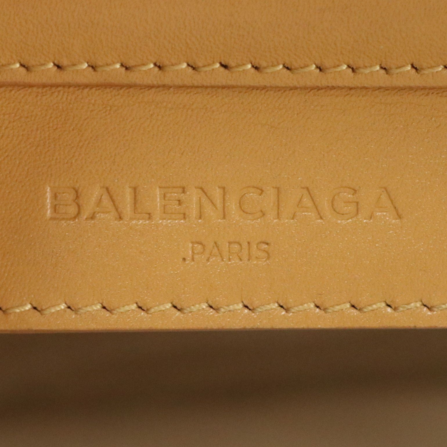 Balenciaga Top Handle Tote in Bicolor Cut Out Calfskin Leather