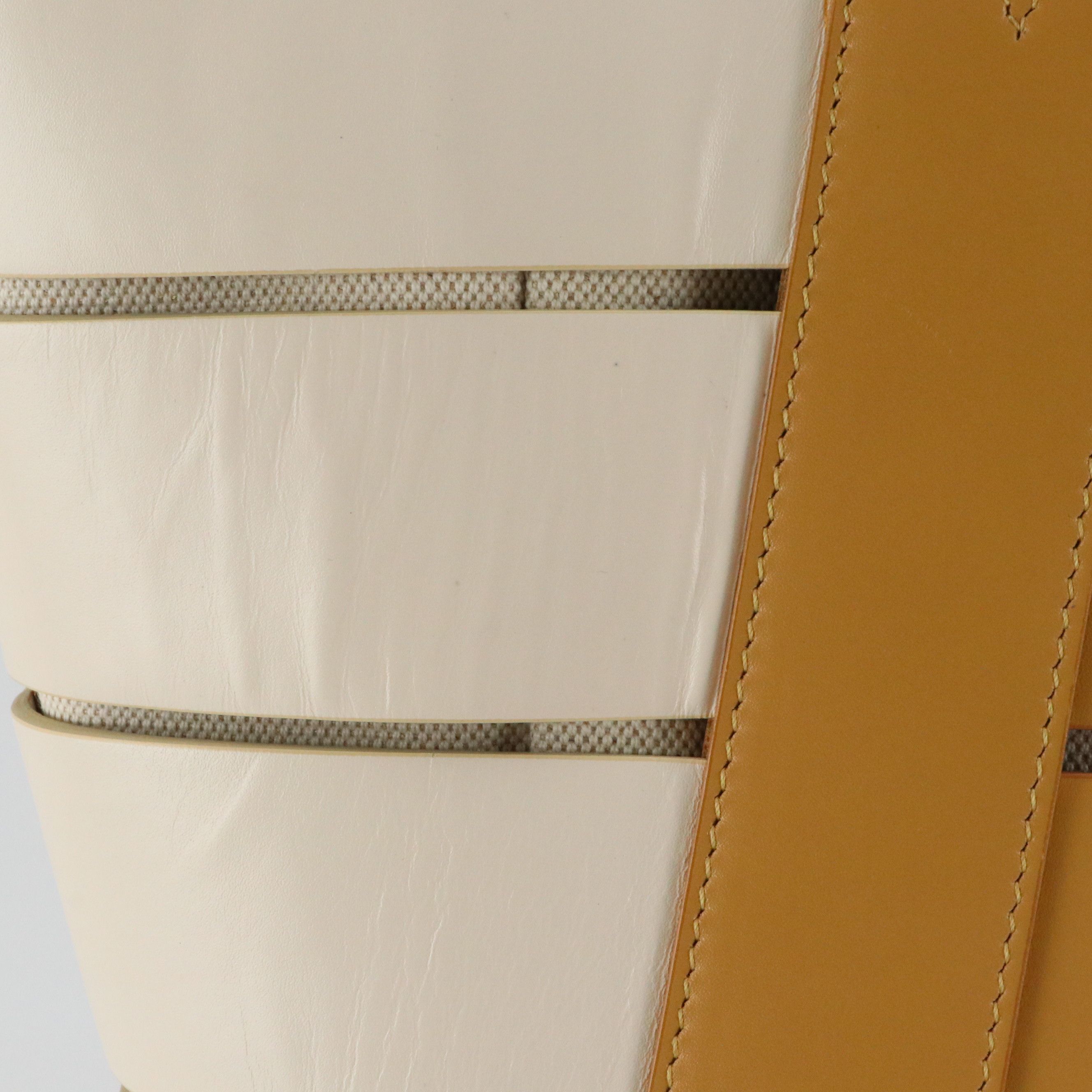 Balenciaga Top Handle Tote in Bicolor Cut Out Calfskin Leather