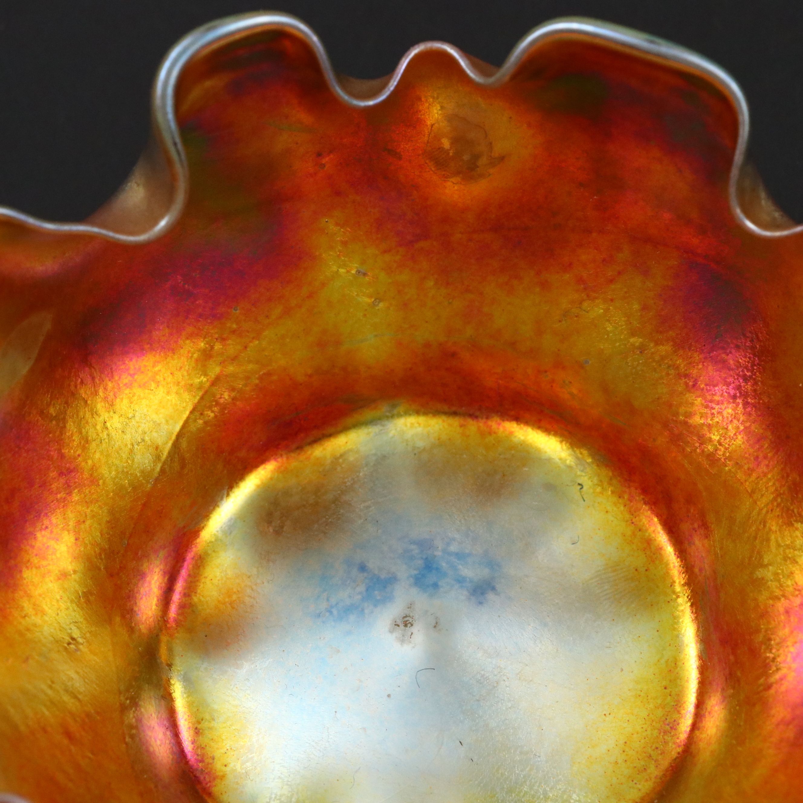 Louis Comfort Tiffany Favrile Art Glass Finger Bowls and Underplates