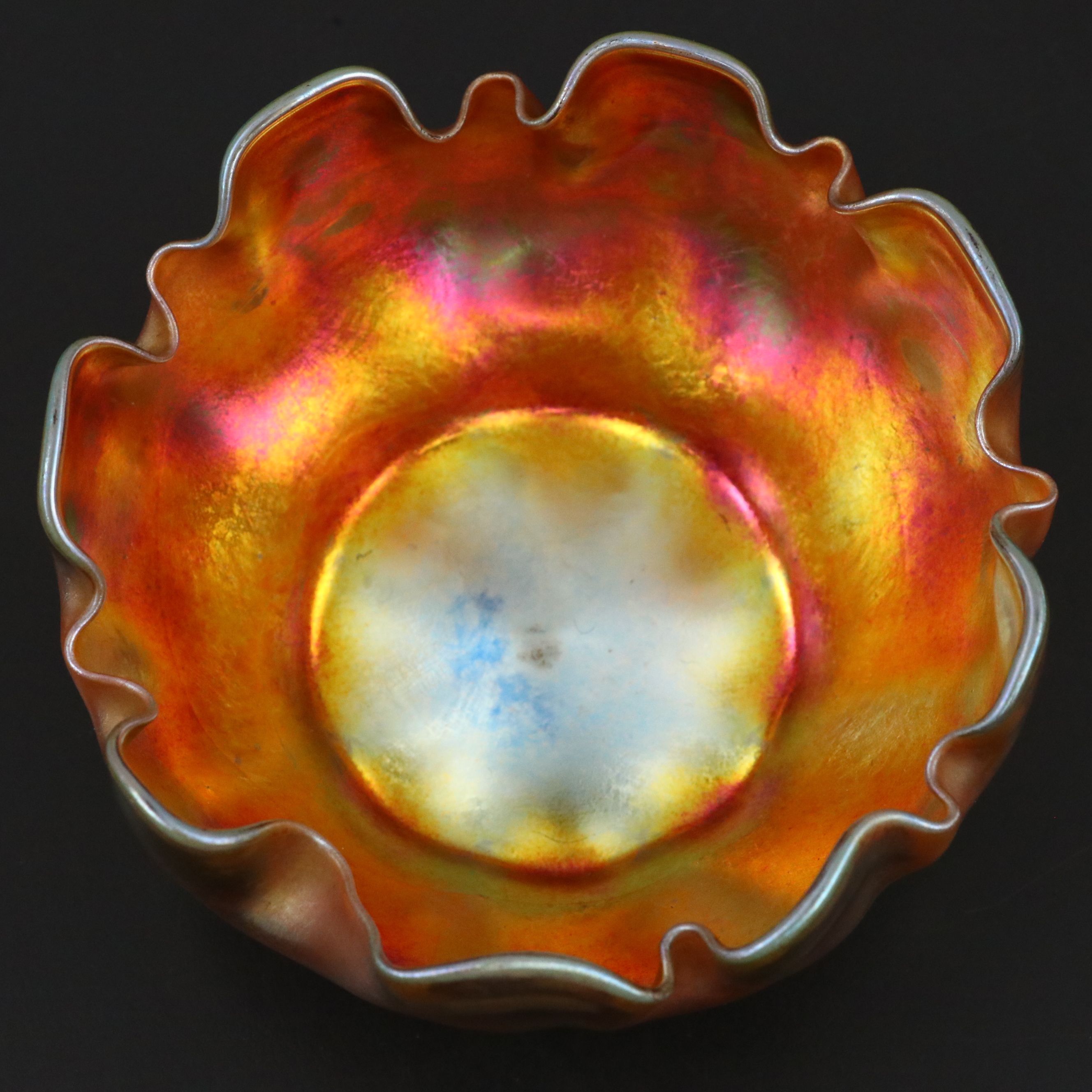 Louis Comfort Tiffany Favrile Art Glass Finger Bowls and Underplates