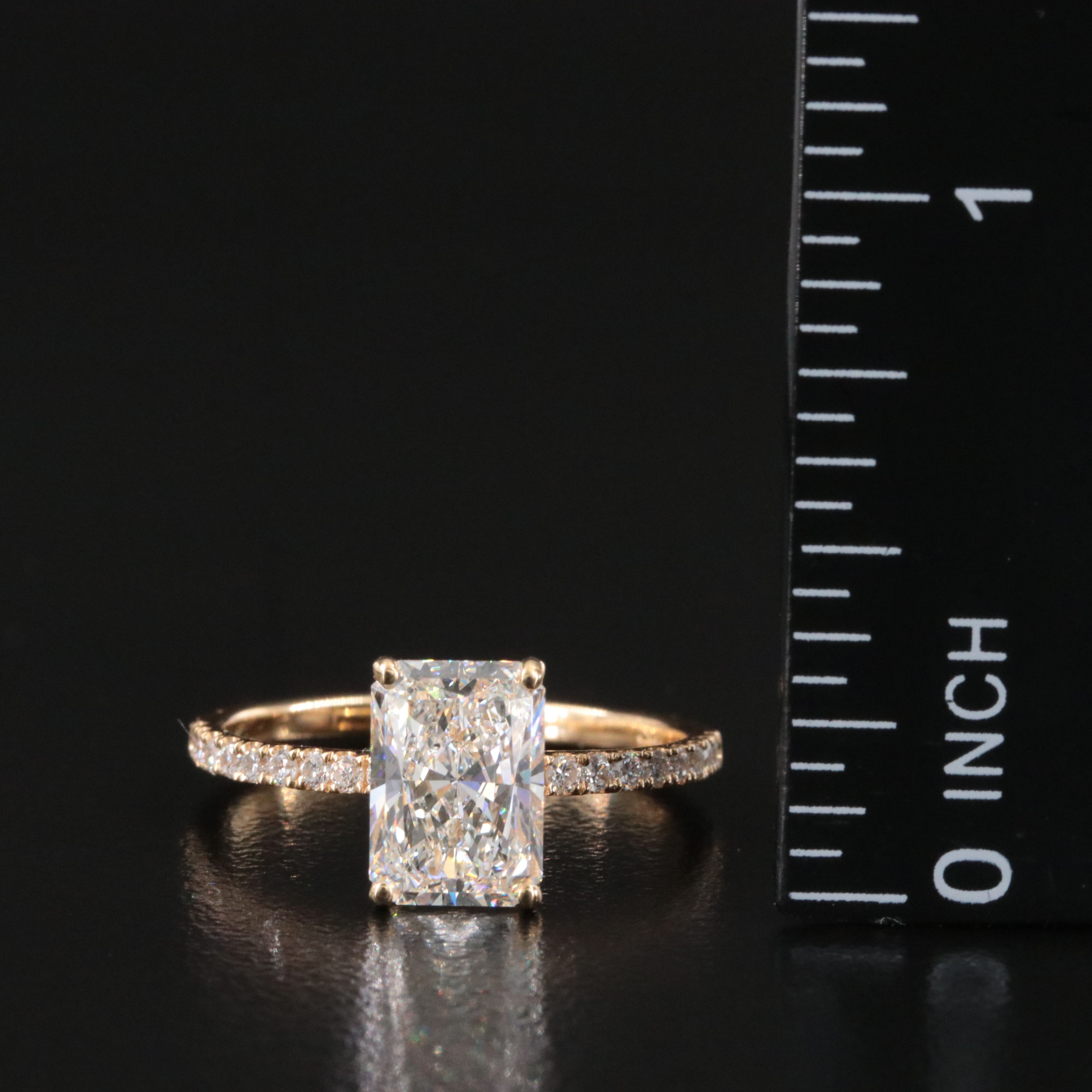 18K 2.21 CTW Lab Grown Diamond Ring with IGI Jewelry Report