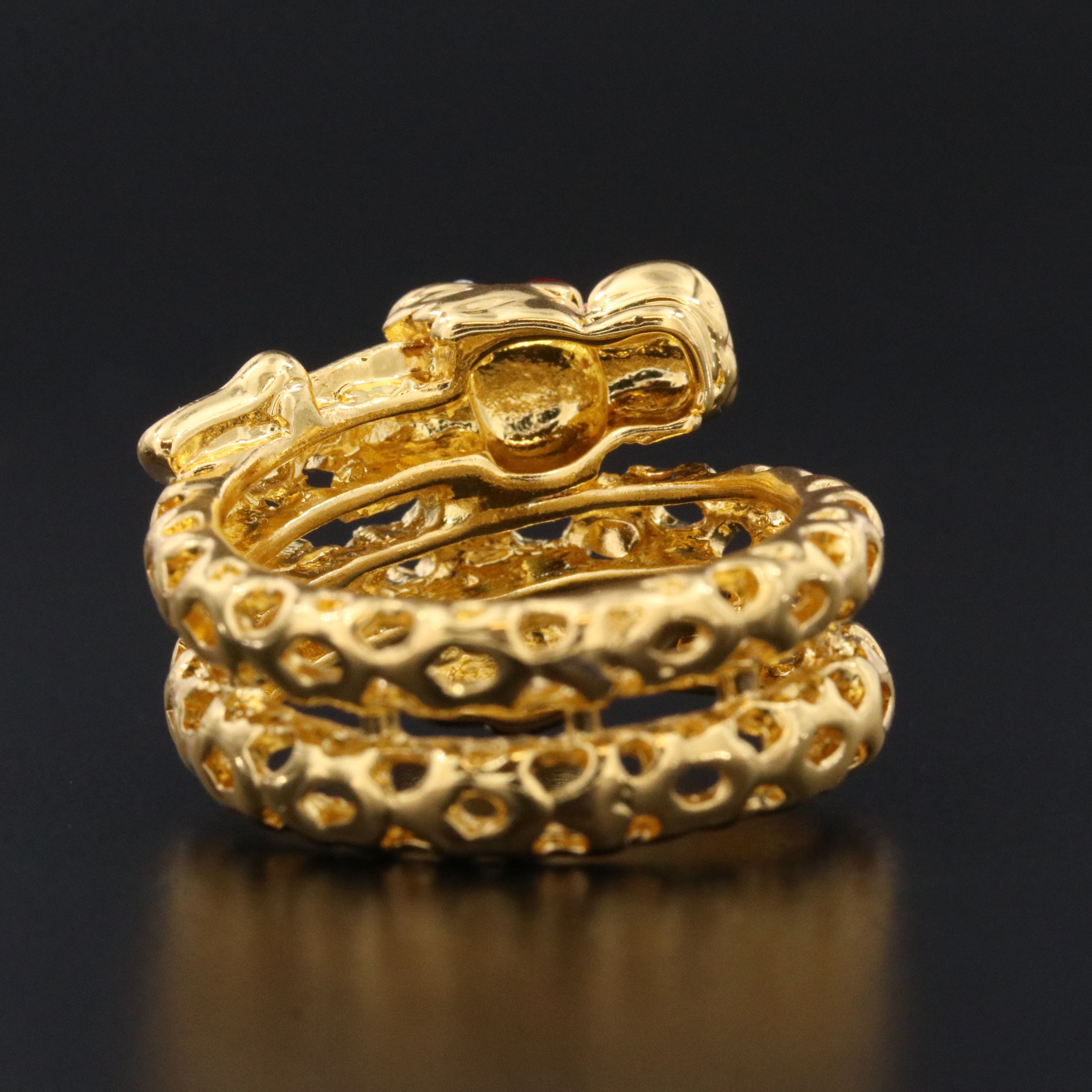 Rhinestone Dragon Wrap Ring