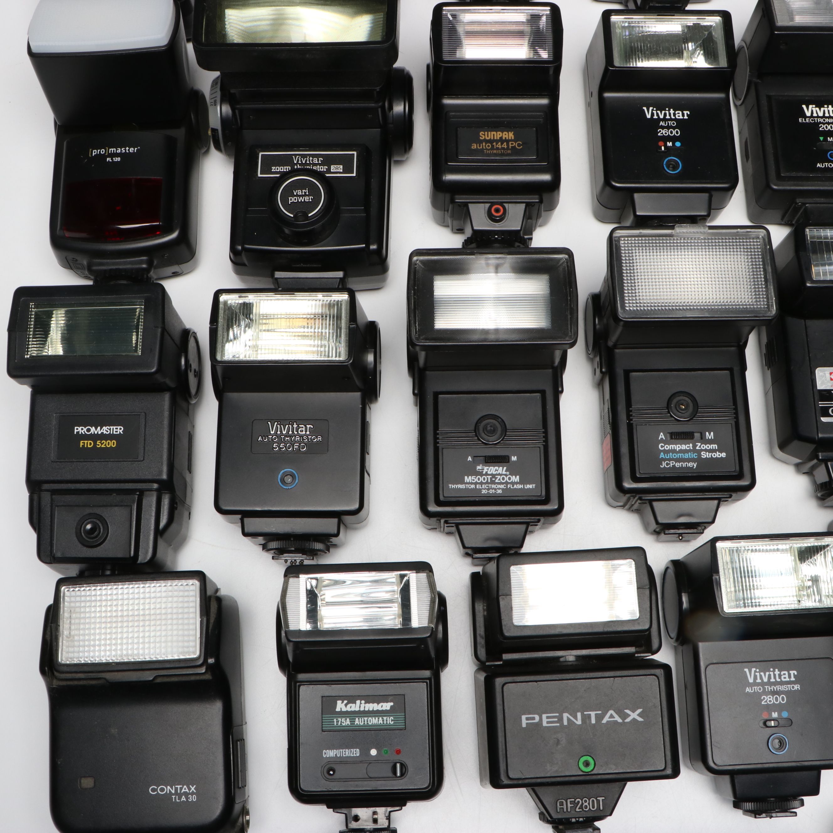 Vivitar, Pentax, Yashica, Chinon, and More Camera Flashes