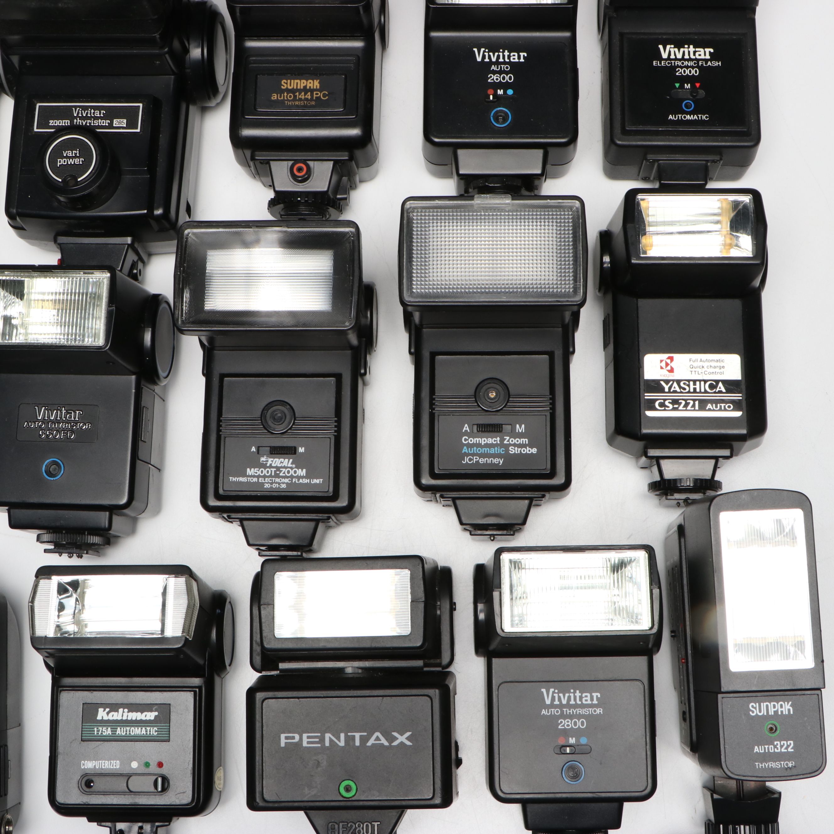 Vivitar, Pentax, Yashica, Chinon, and More Camera Flashes
