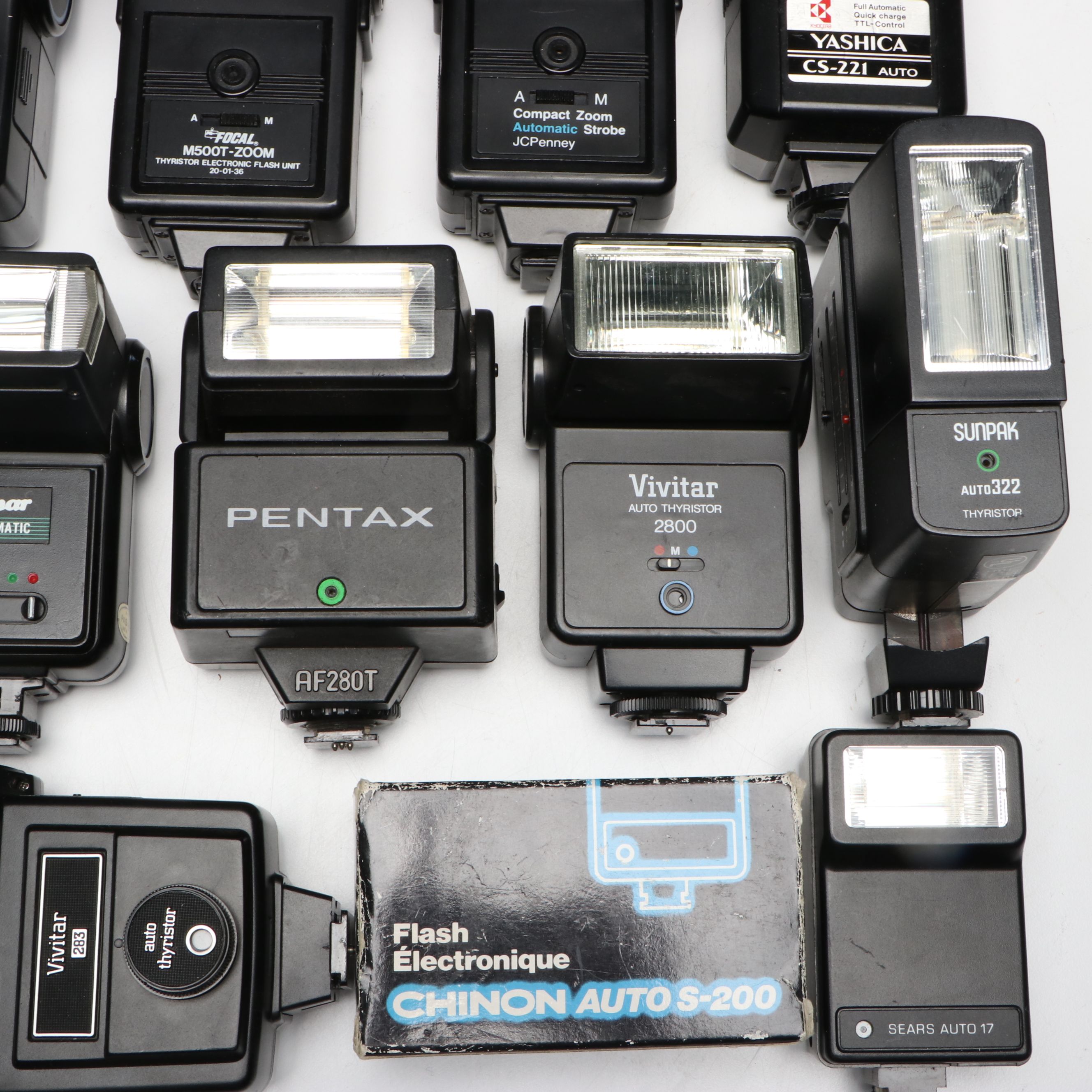 Vivitar, Pentax, Yashica, Chinon, and More Camera Flashes