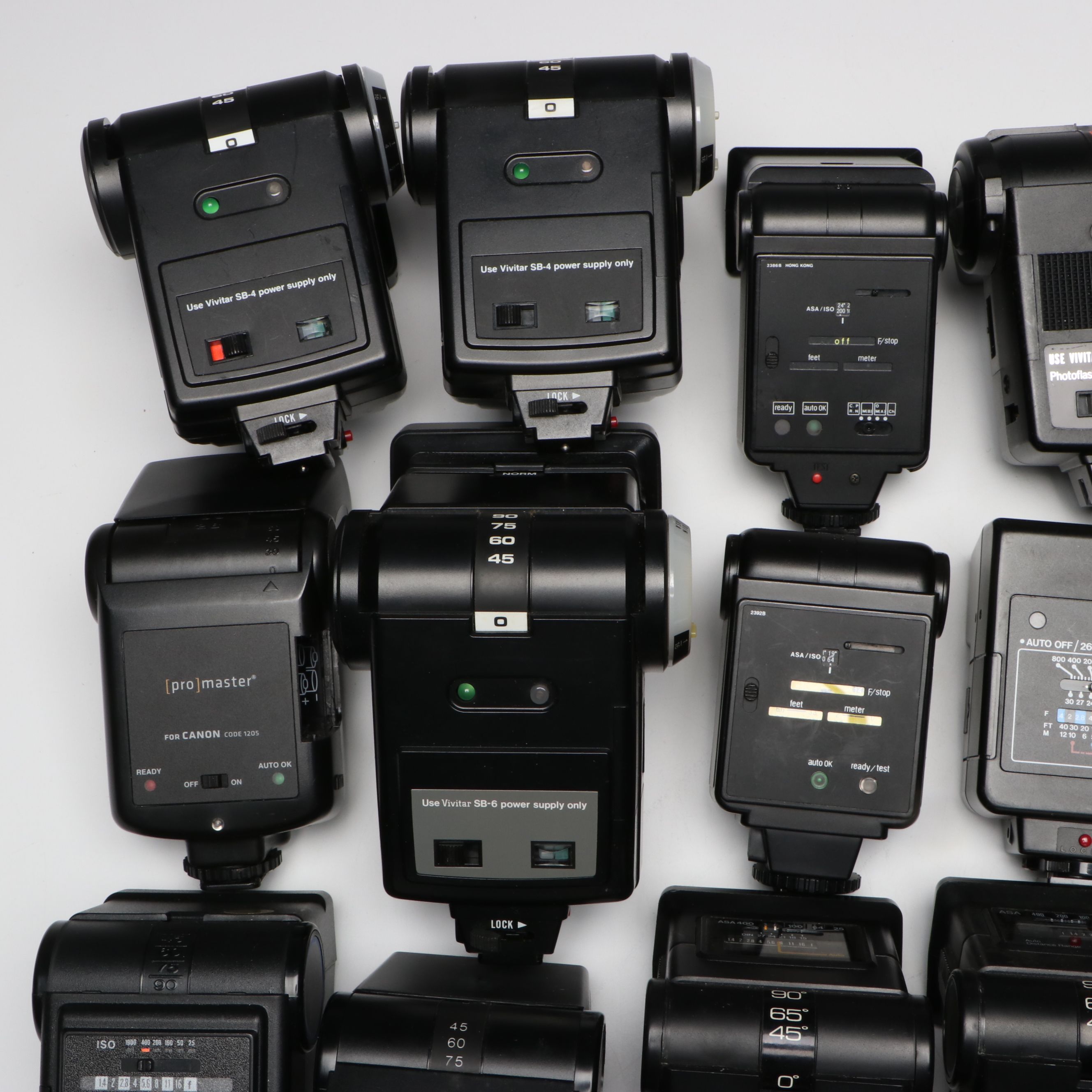 Vivitar, Pentax, Yashica, Chinon, and More Camera Flashes