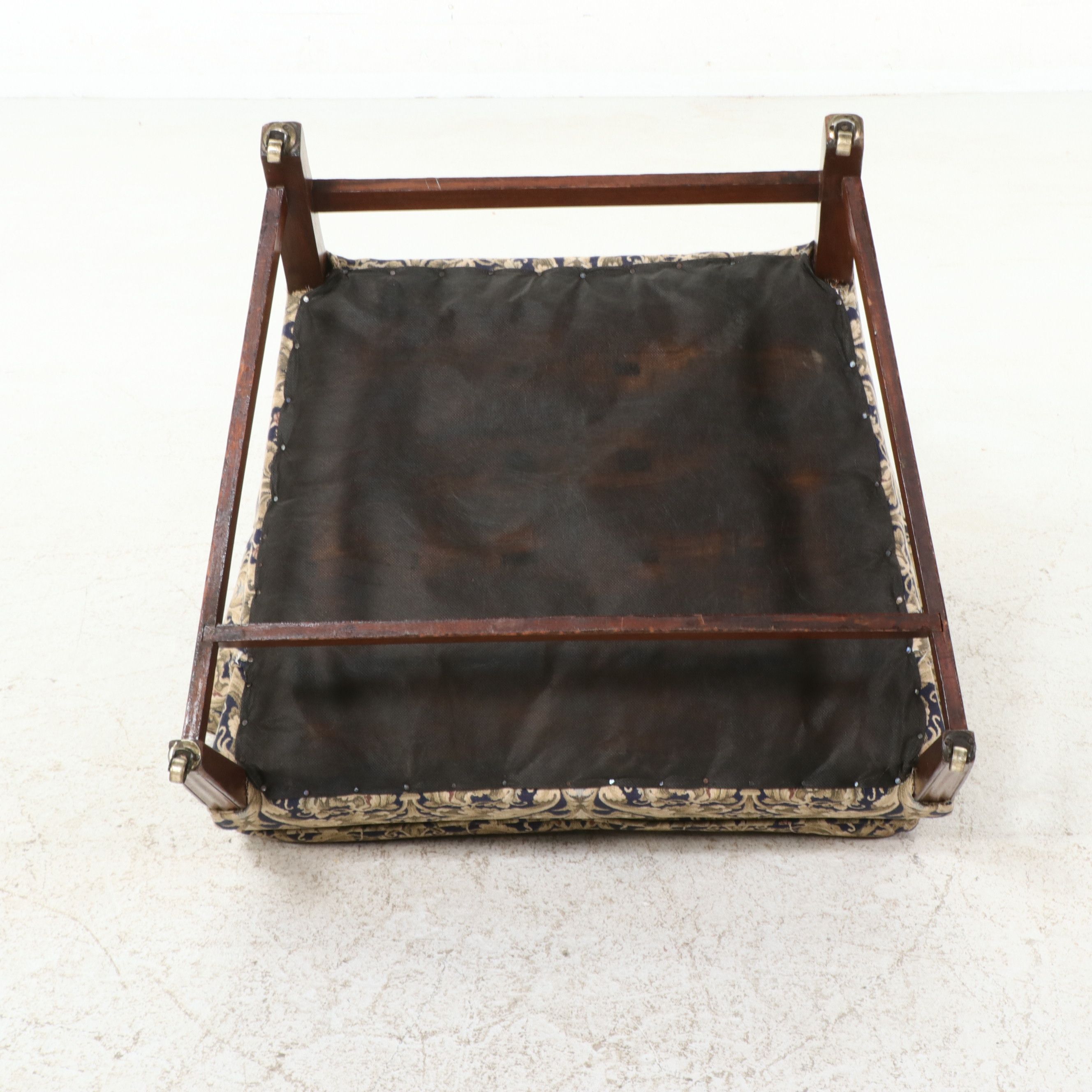 Chippendale Style Upholstered Wingback Armchair