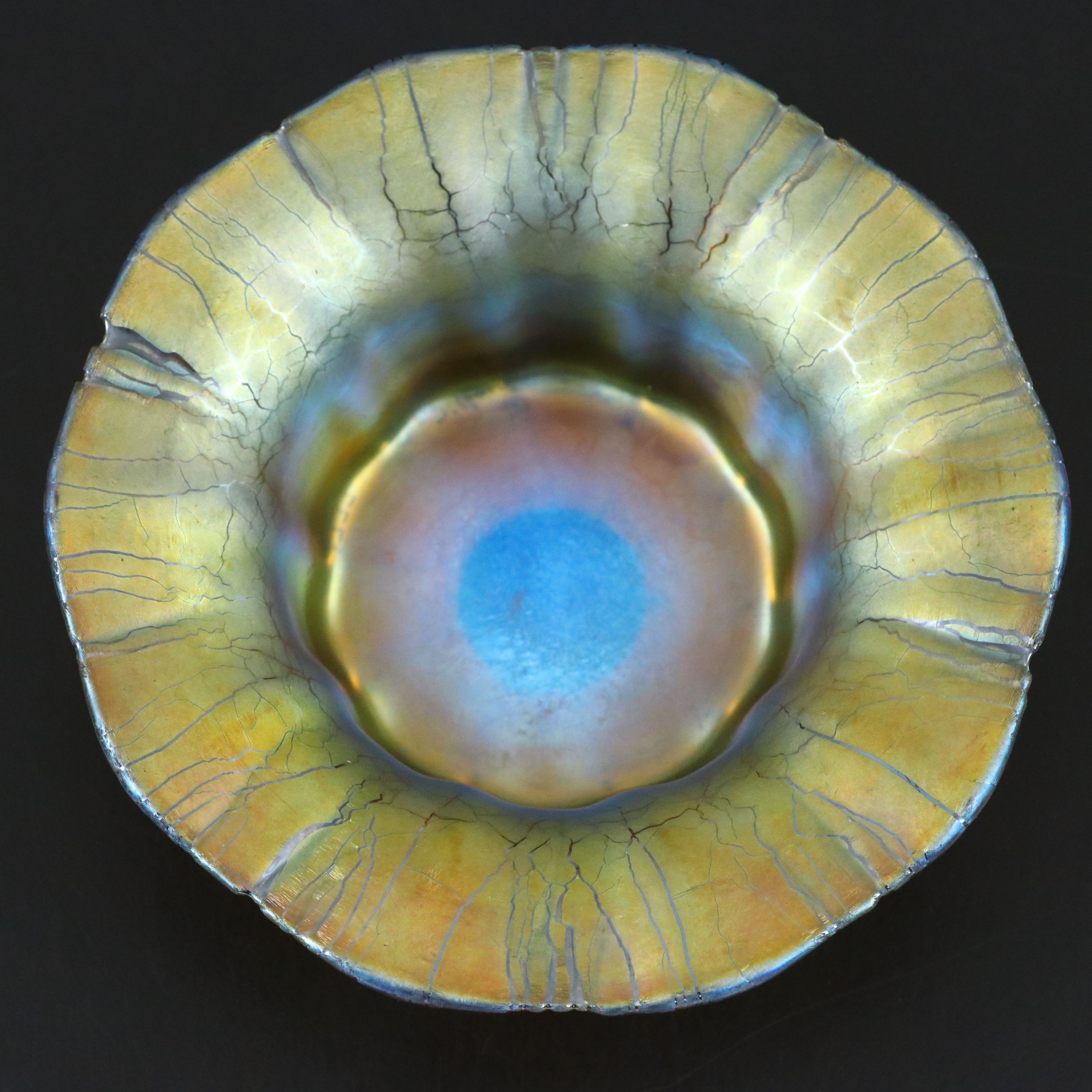 Louis Comfort Tiffany Favrile Glass Bowl, Early 20th Century