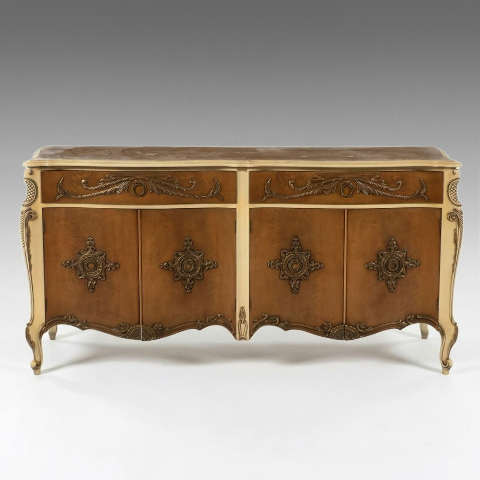 Romweber Louis XV Revival Sideboard, Mid to Late 20th Century