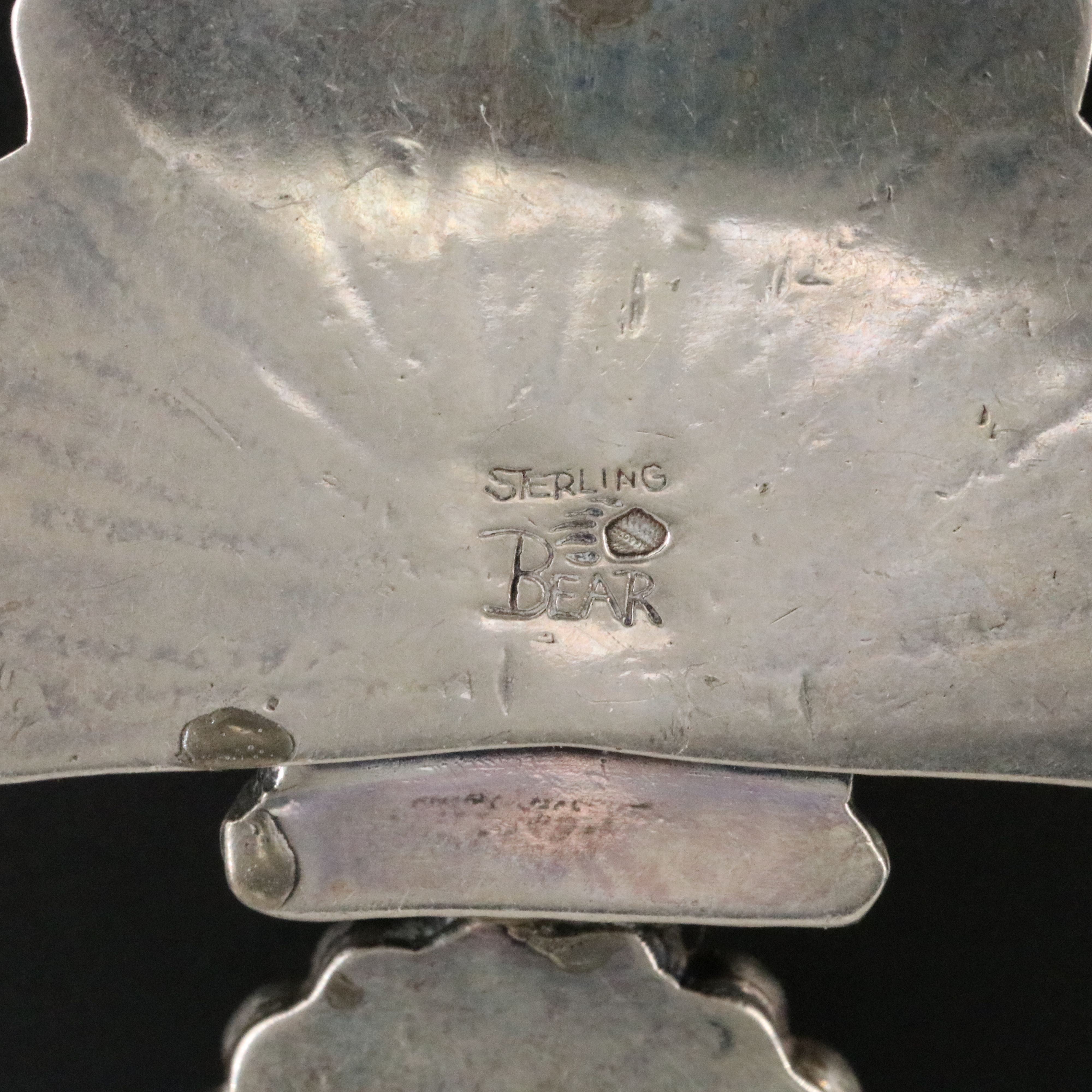 Navajo Rhoda Jack Sterling Malachite Kachina Pendant