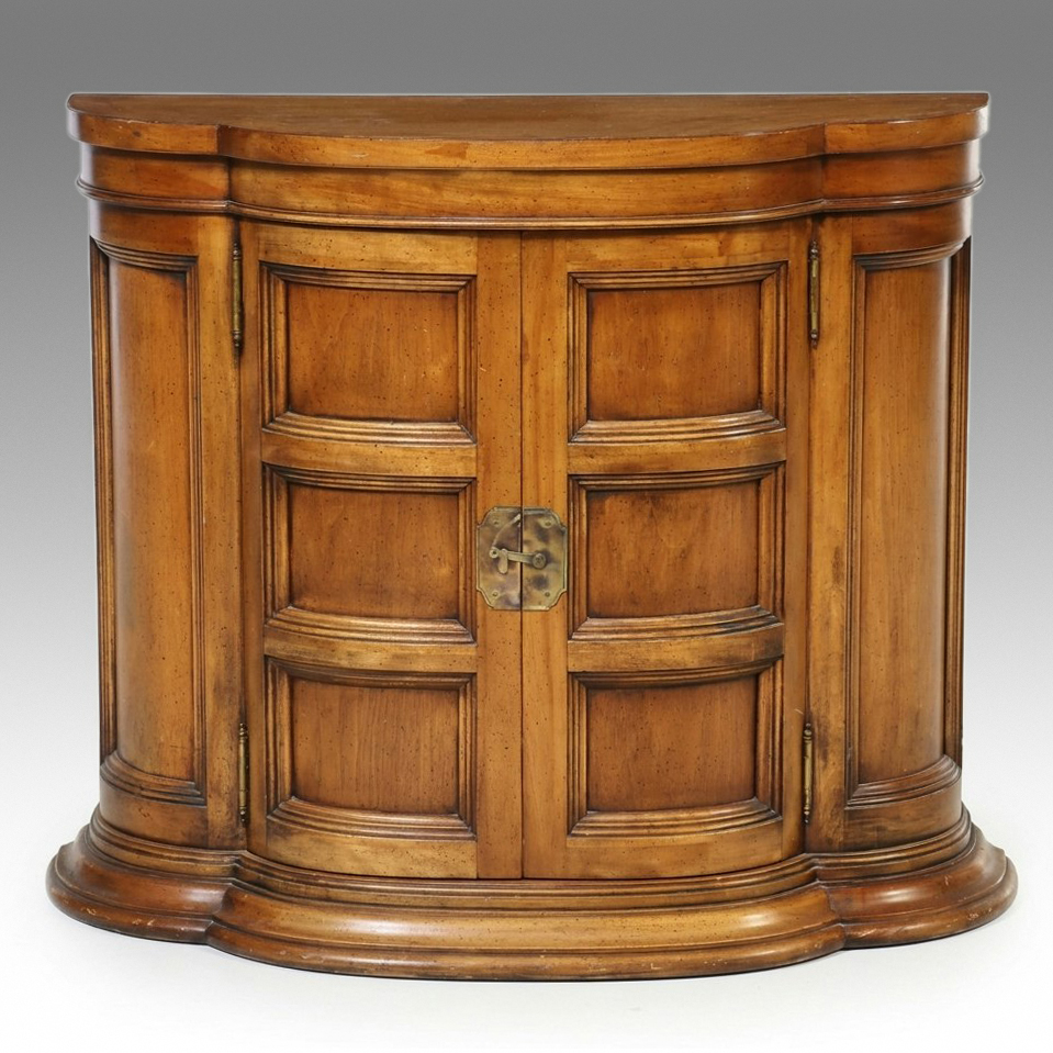 Regency Style Demilune Breakfront Commode, Late 20th Century