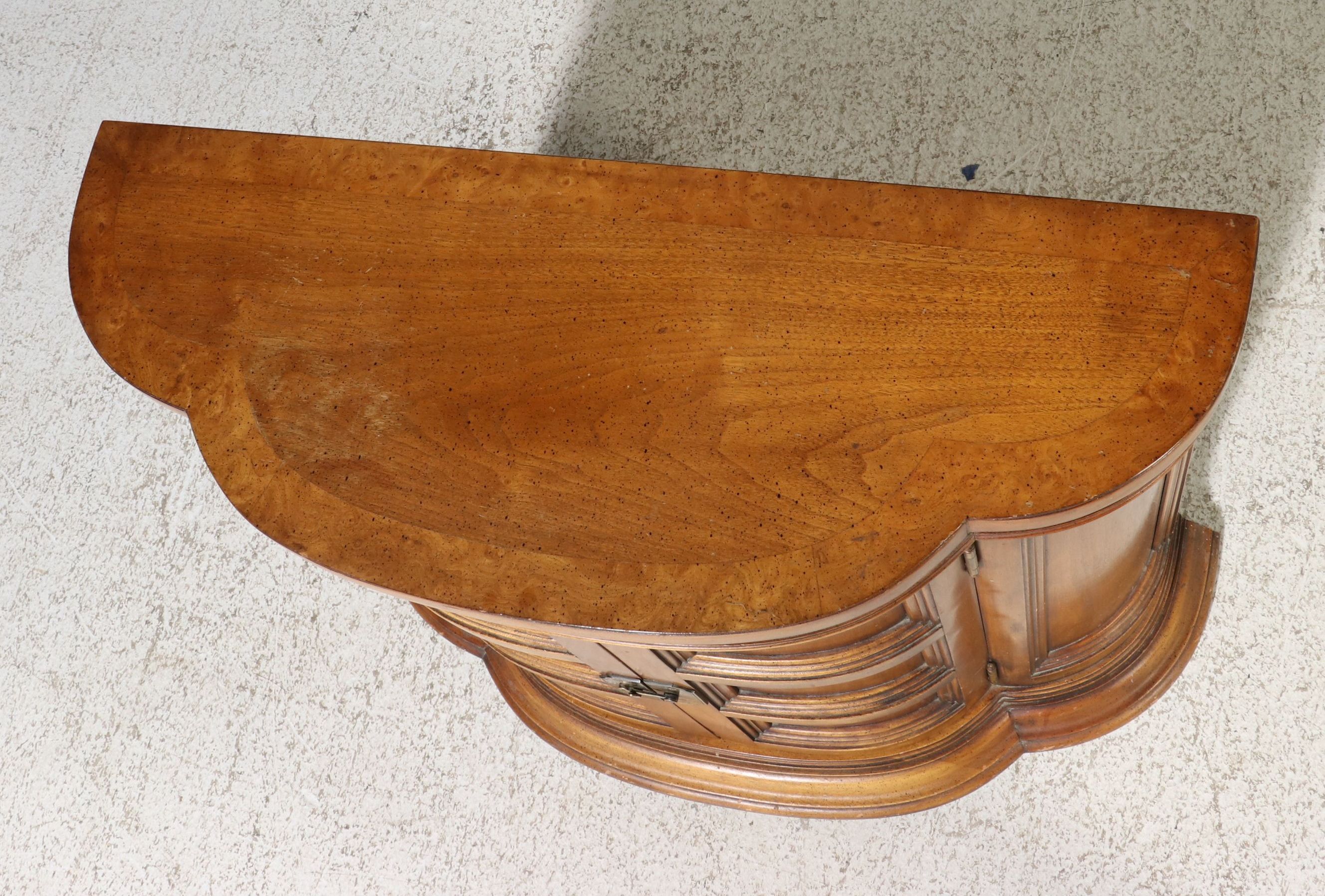 Regency Style Demilune Breakfront Commode, Late 20th Century