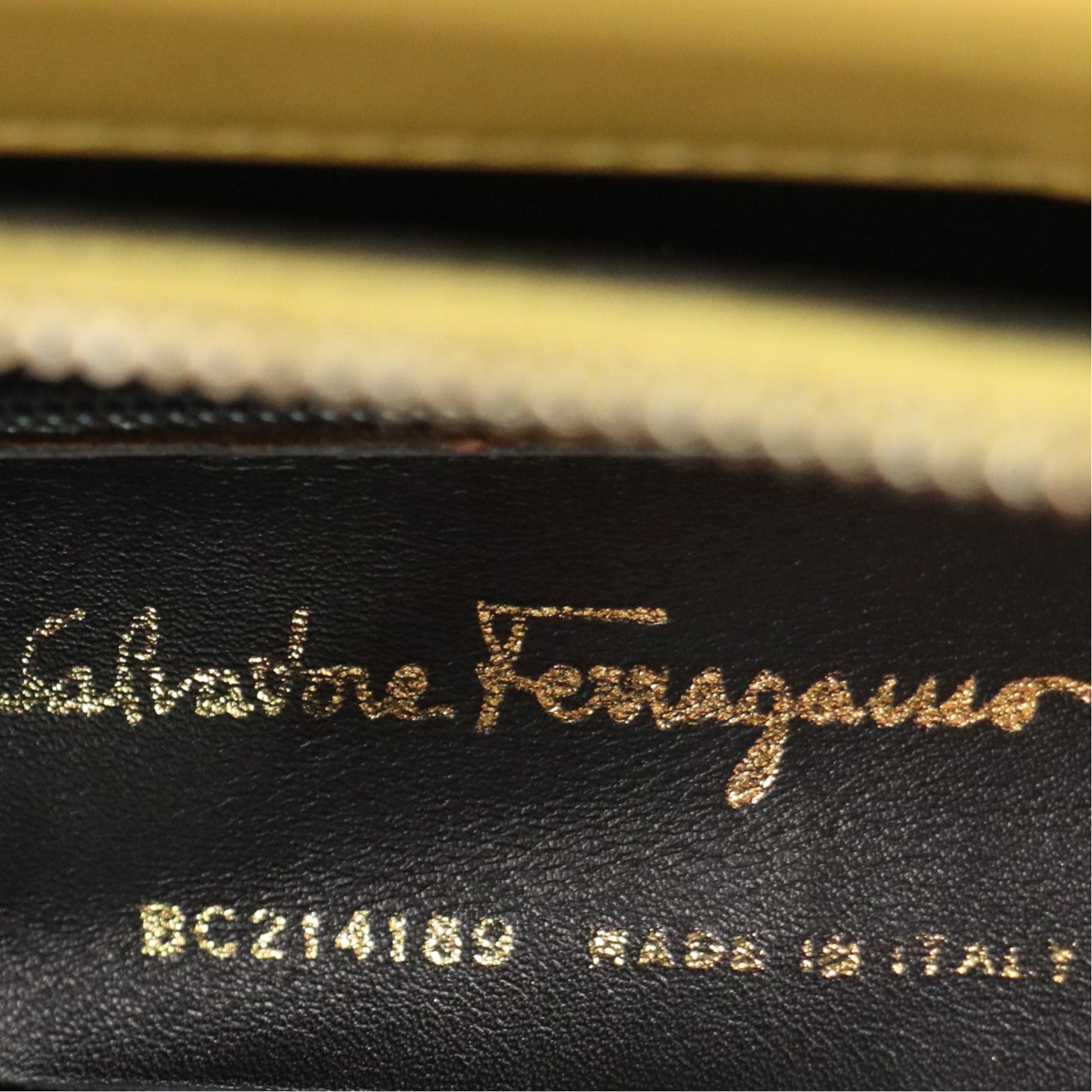 Salvatore Ferragamo Yellow Leather Shoulder Bag with Gancini Hardware