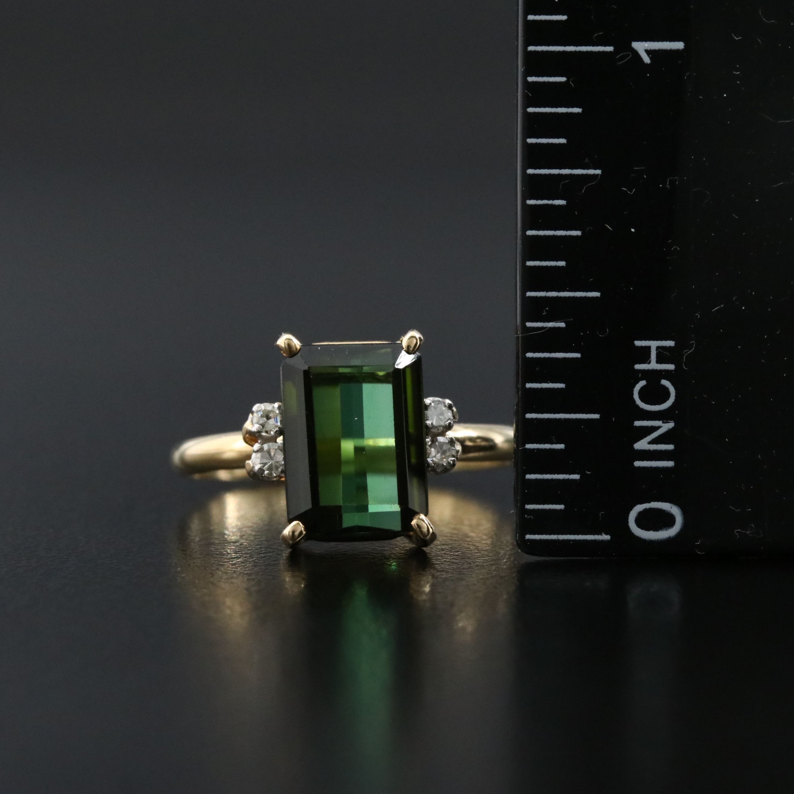 18K Tourmaline and Diamond Ring