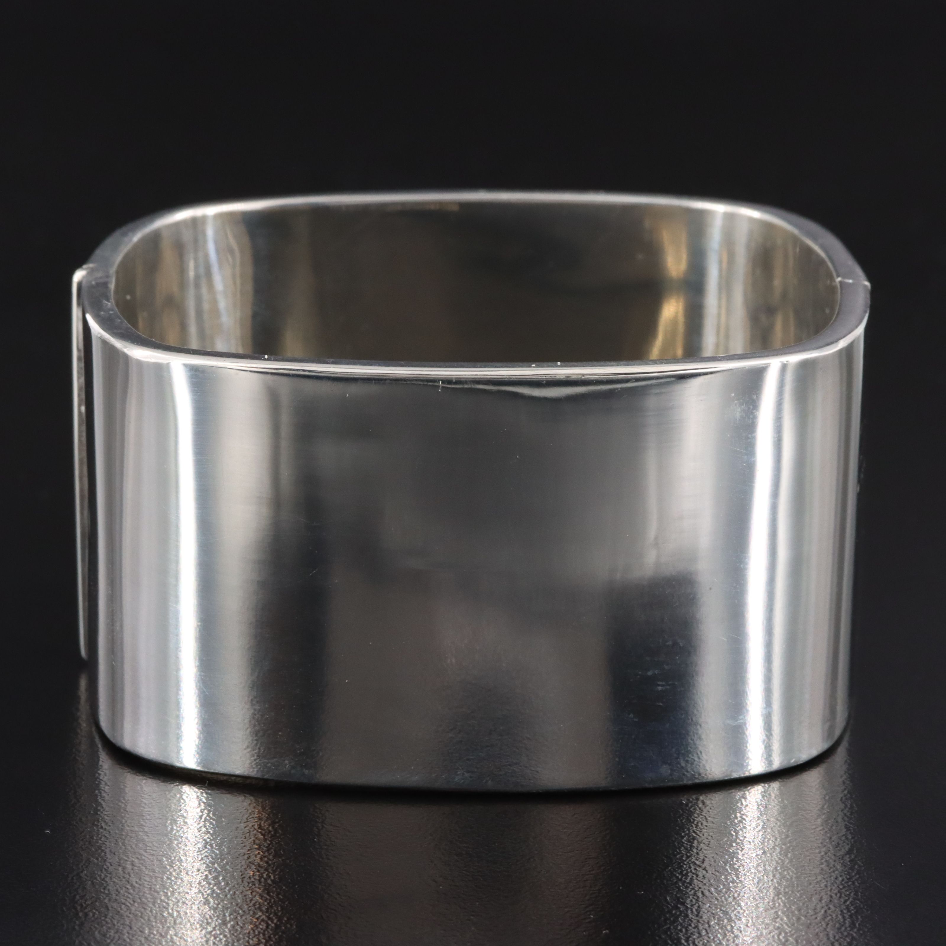 Sterling Wide Square Bracelet