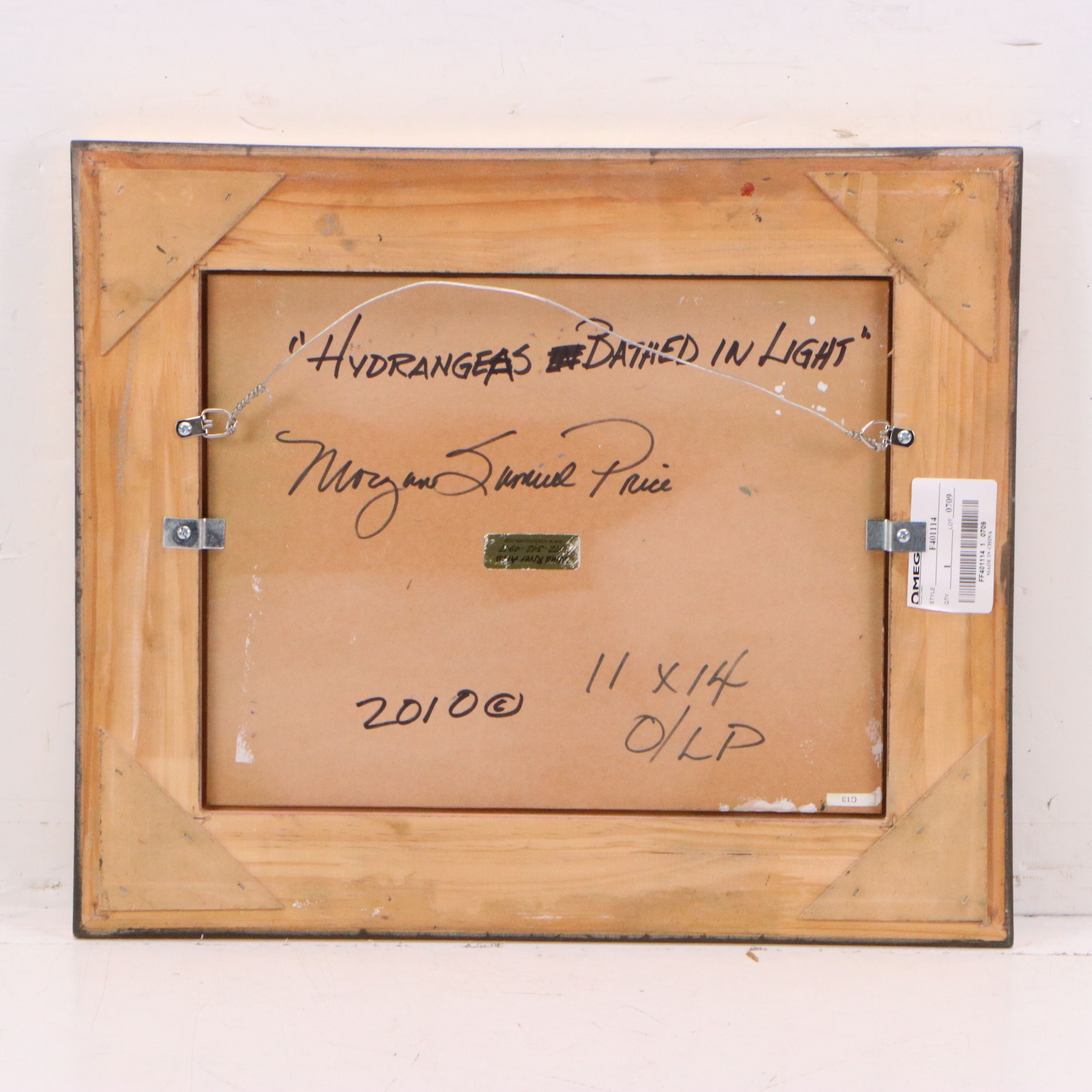 Morgan Samuel Price Oil Painting "Hydrangeas Bathed in Sunlight," 2010