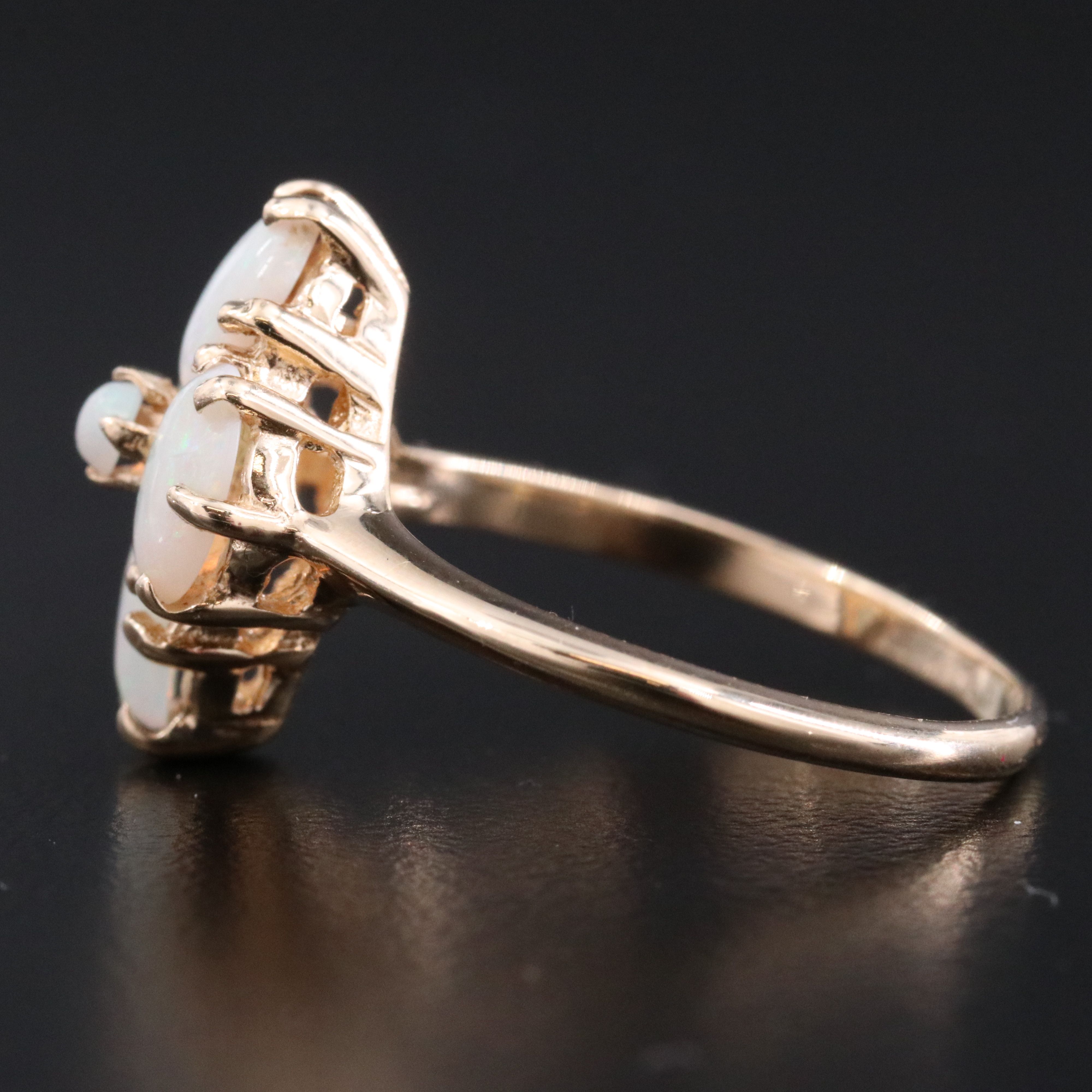 Plainville Stock Co. 10K Opal Navette Ring