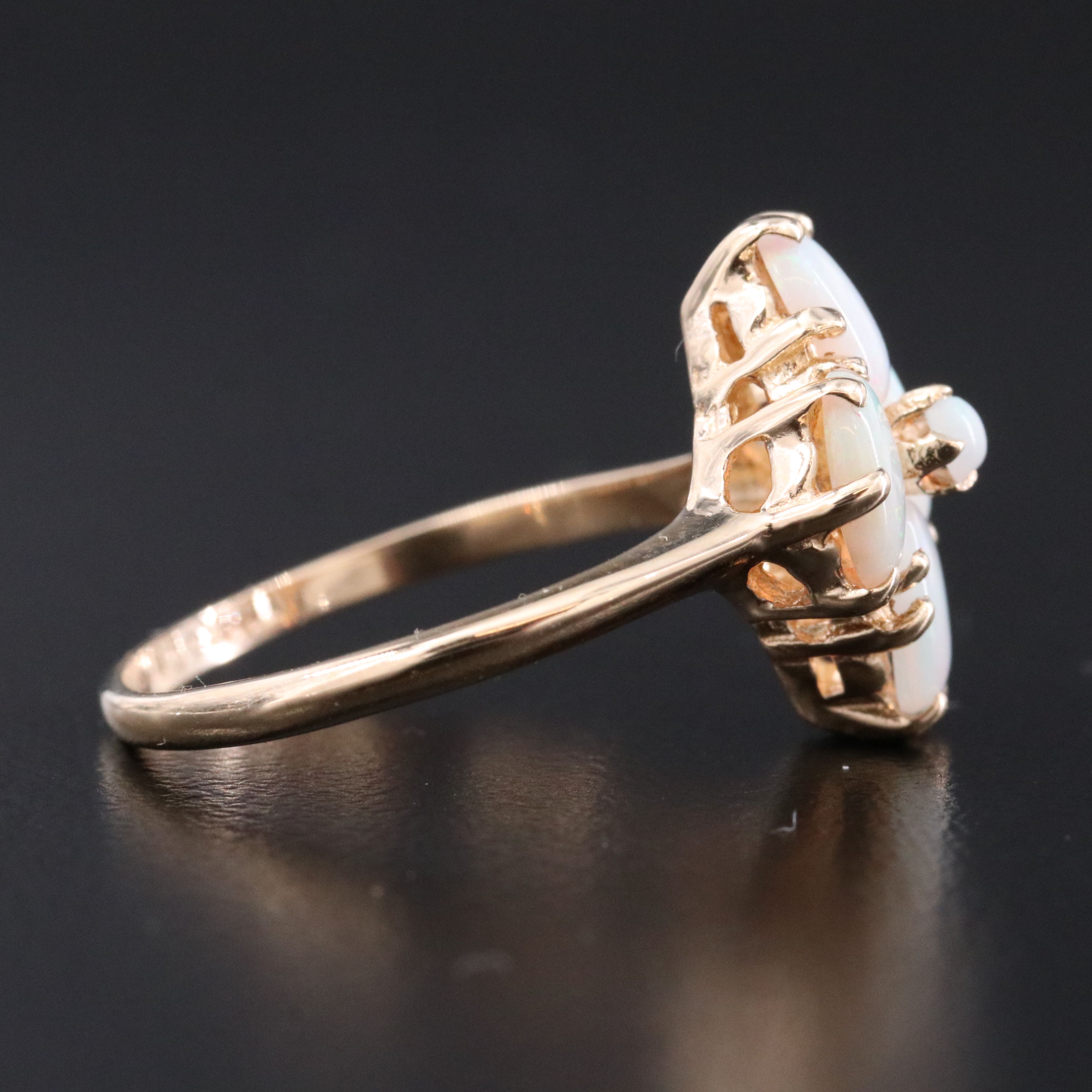 Plainville Stock Co. 10K Opal Navette Ring