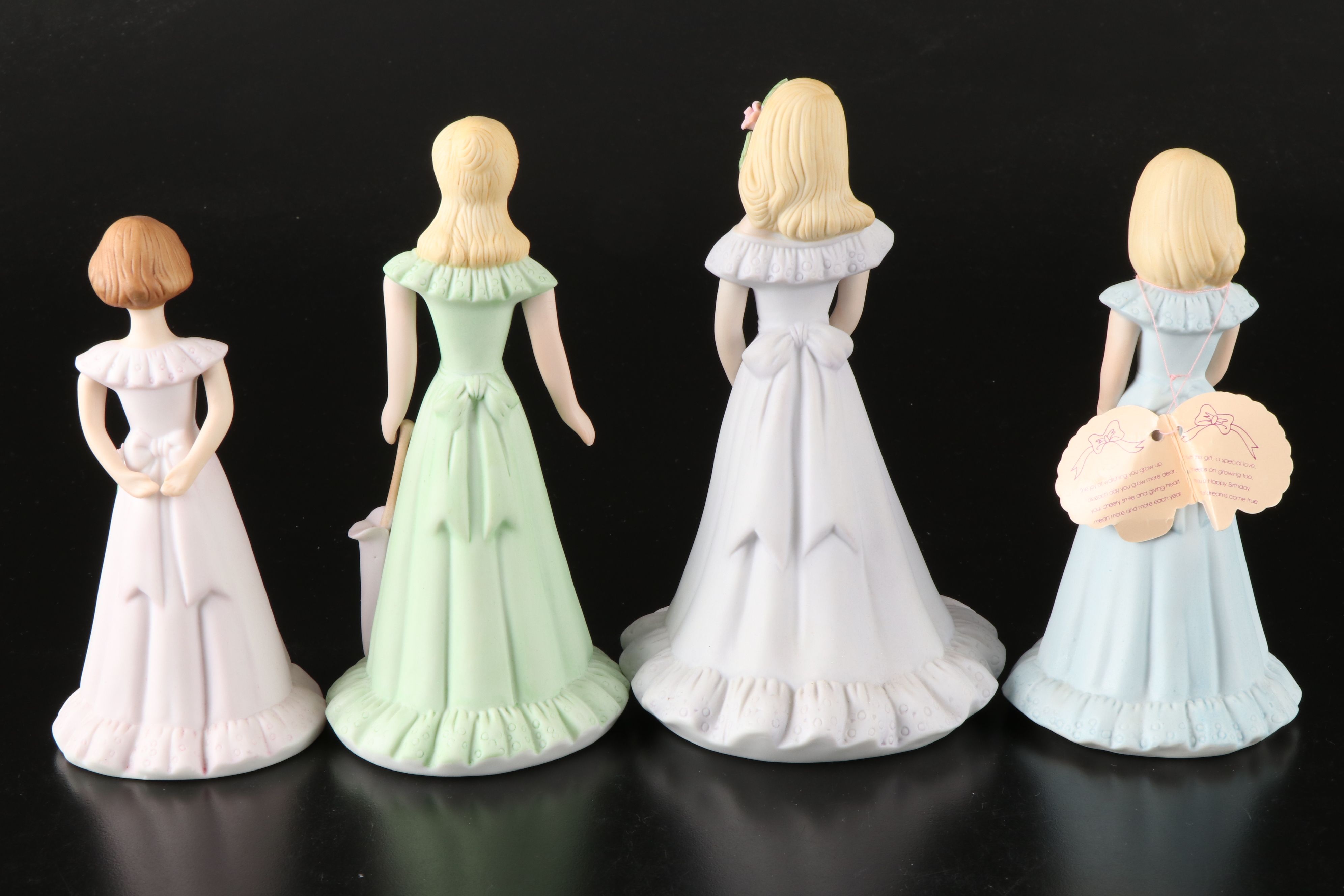 Enesco Growing Up "Birthday Girls" Porcelain Figurines