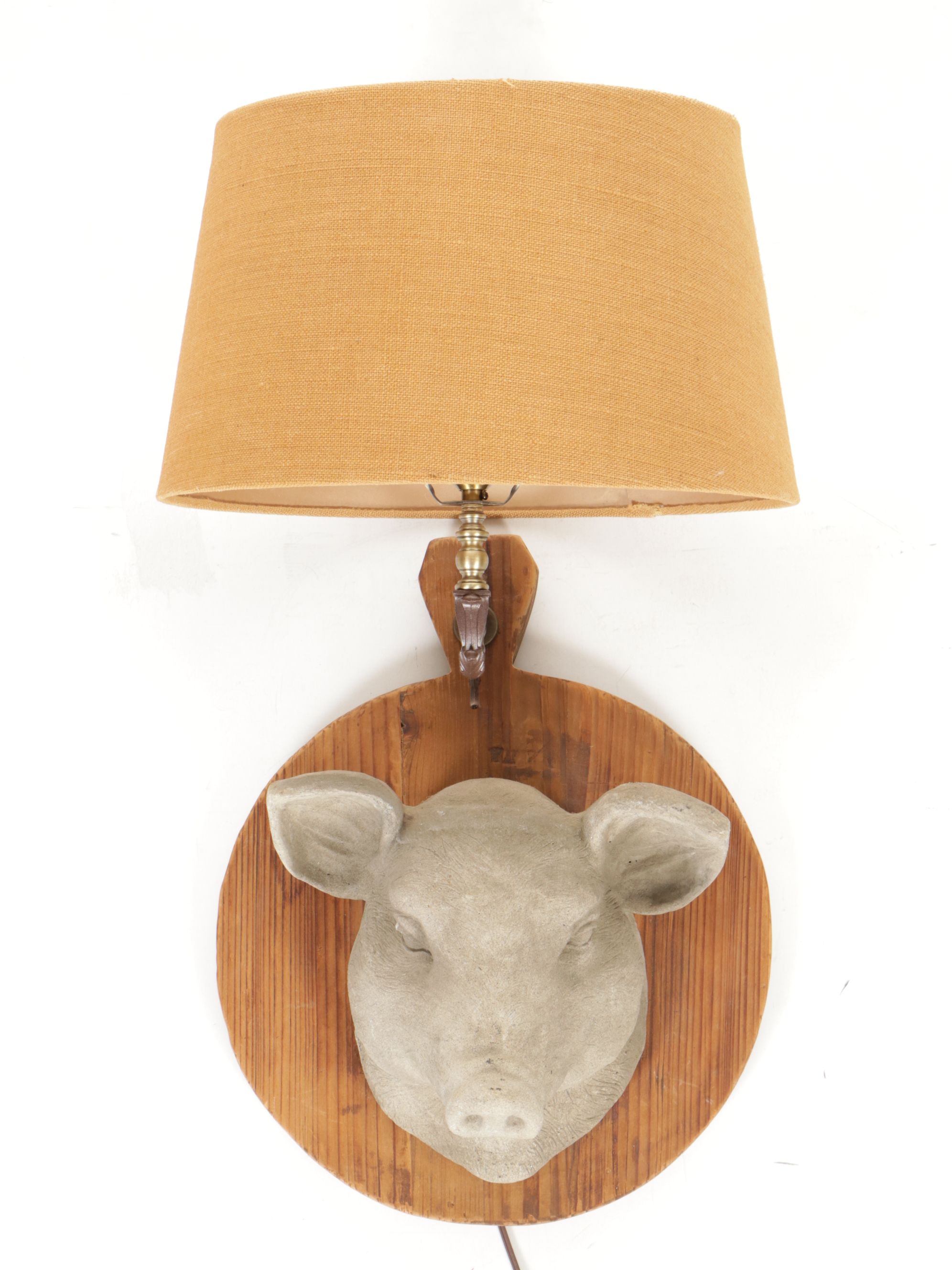 Mounted Pig Head Wall Lamp