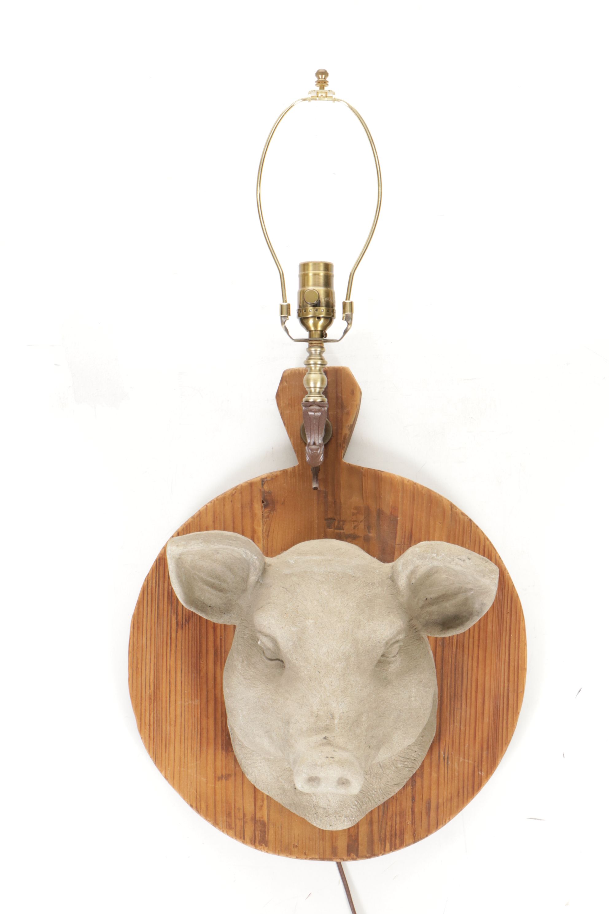 Mounted Pig Head Wall Lamp