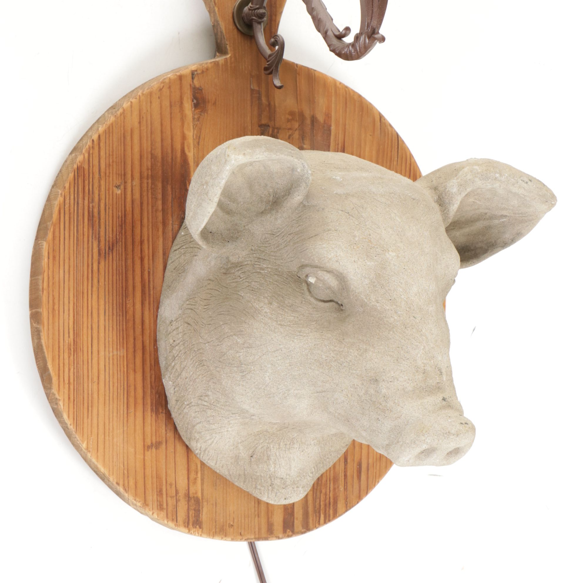 Mounted Pig Head Wall Lamp