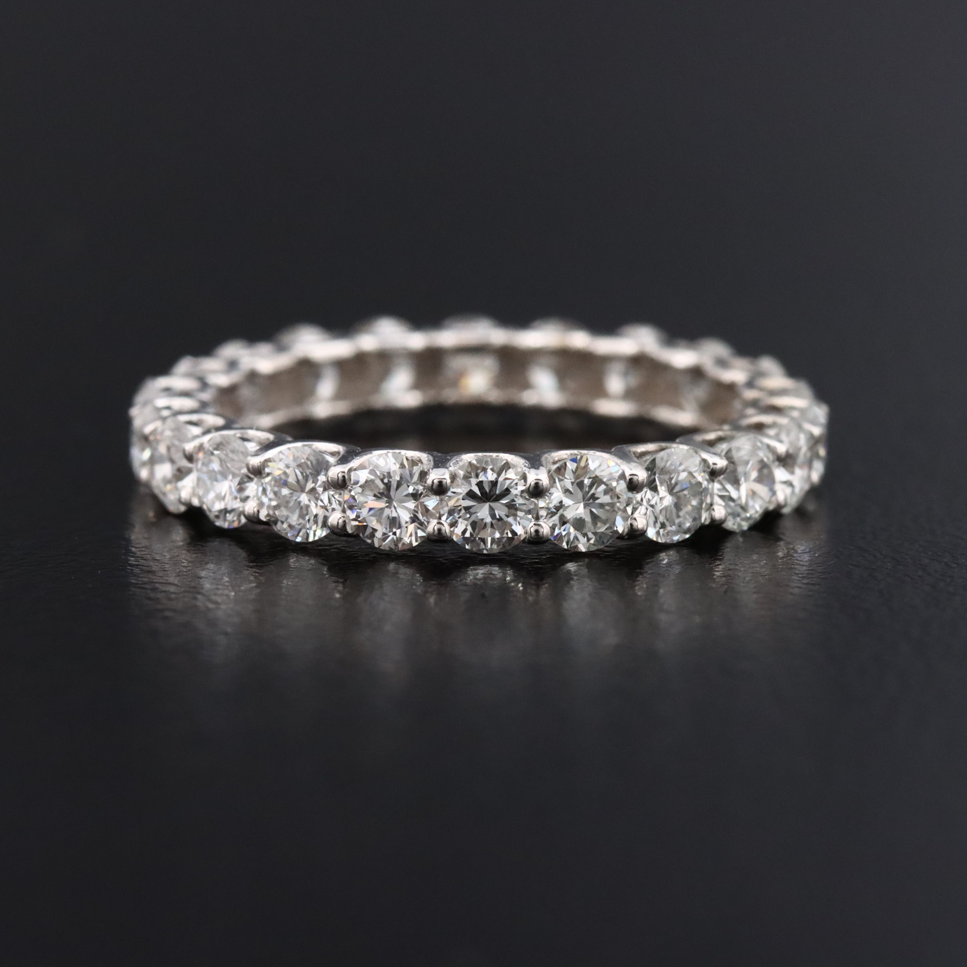 14K 2.17 CTW Lab Grown Diamond Eternity Band with IGI Jewelry Report