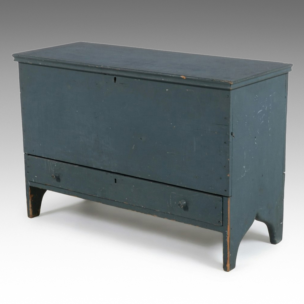 American Primitive Painted Wood Mule Chest, 19th Century