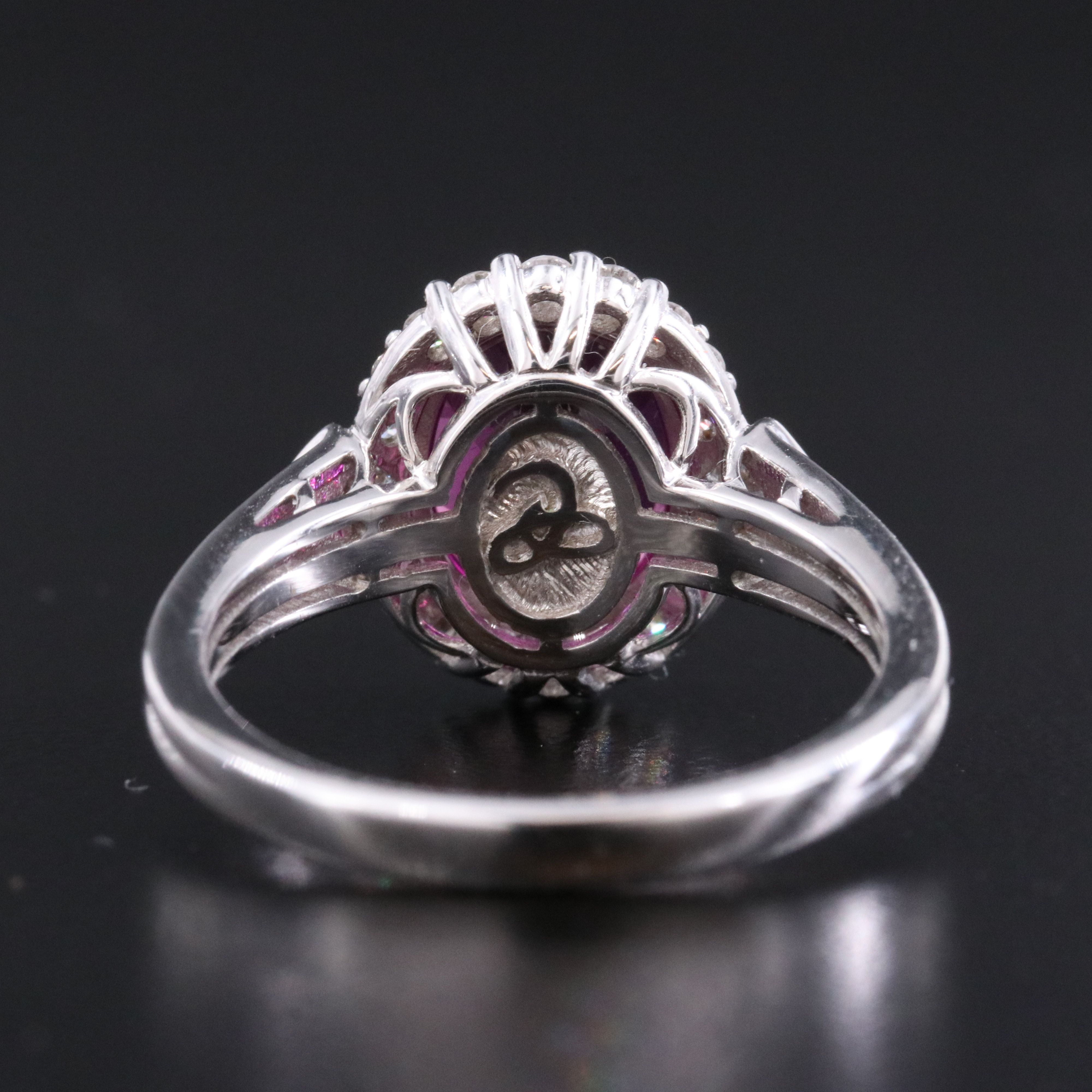 Chromia 18K Rhodolite Garnet and Diamond Ring